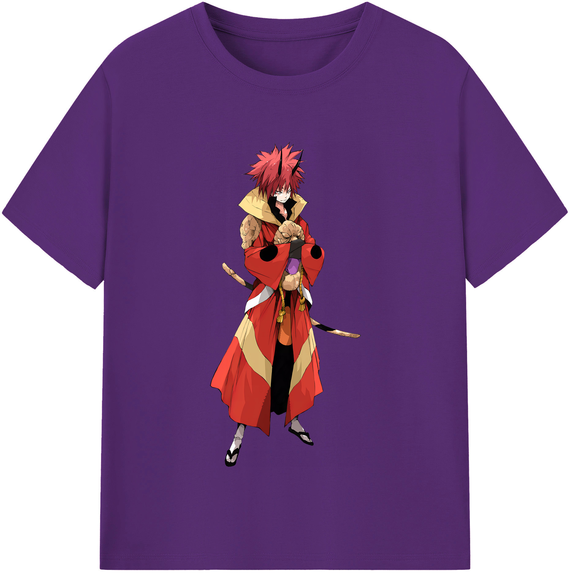 （画像用） 転スラ Regarding Reincarnated to Slime 綿100％半袖Tシャツ（フロントプリント）