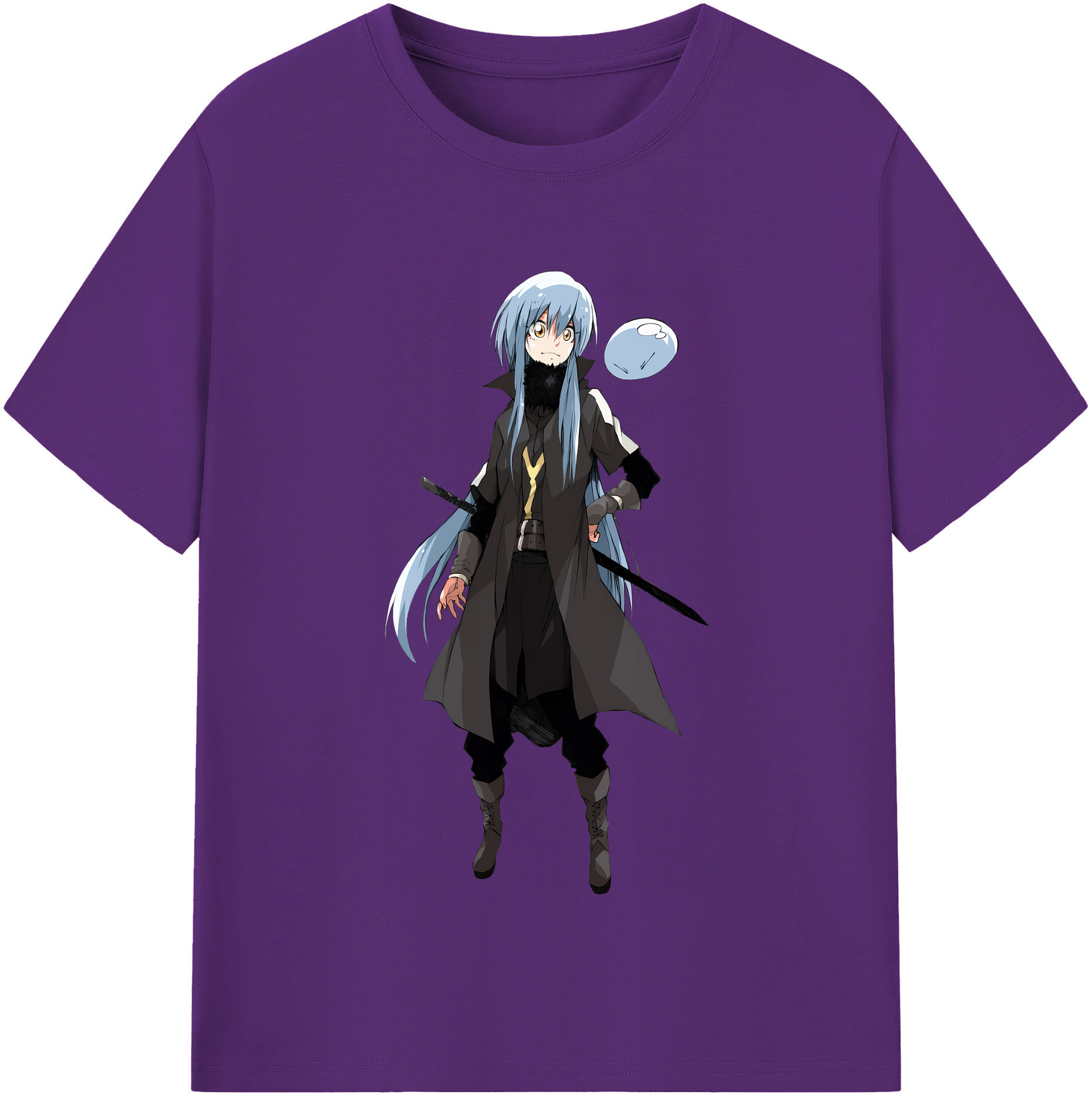 （画像用） 転スラ Regarding Reincarnated to Slime 綿100％半袖Tシャツ（フロントプリント）
