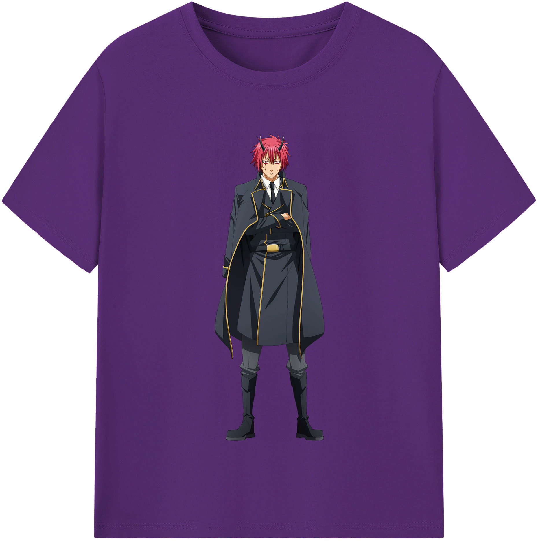 （画像用） 転スラ Regarding Reincarnated to Slime 綿100％半袖Tシャツ（フロントプリント）