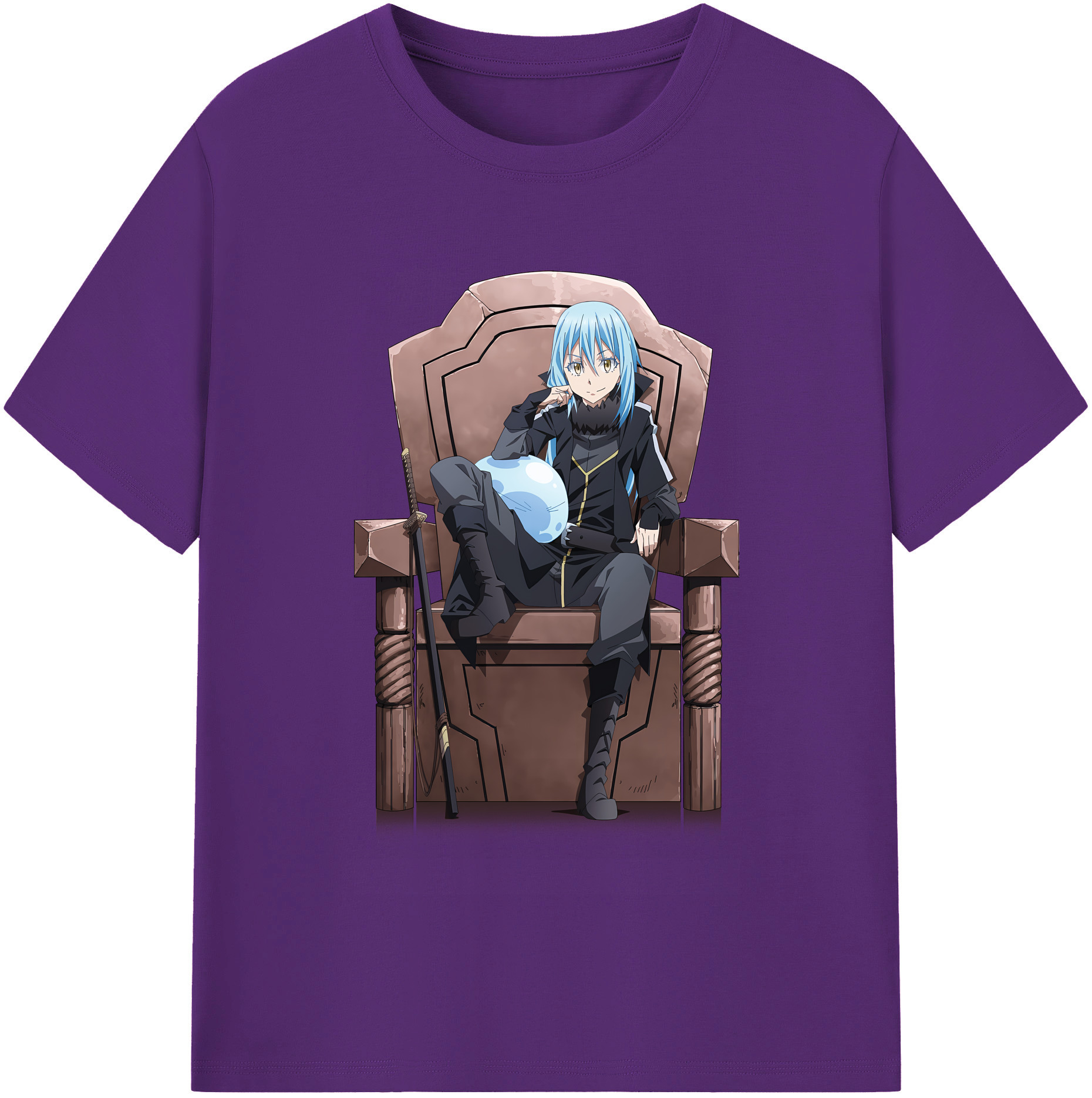 （画像用） 転スラ Regarding Reincarnated to Slime 綿100％半袖Tシャツ（フロントプリント）