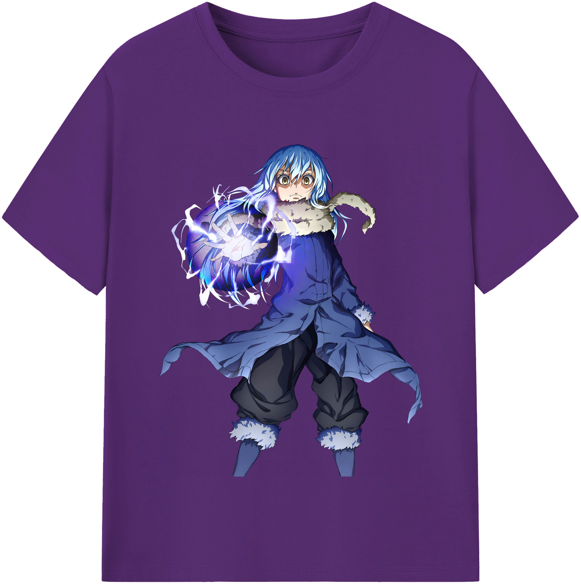 （画像用） 転スラ Regarding Reincarnated to Slime 綿100％半袖Tシャツ（フロントプリント）