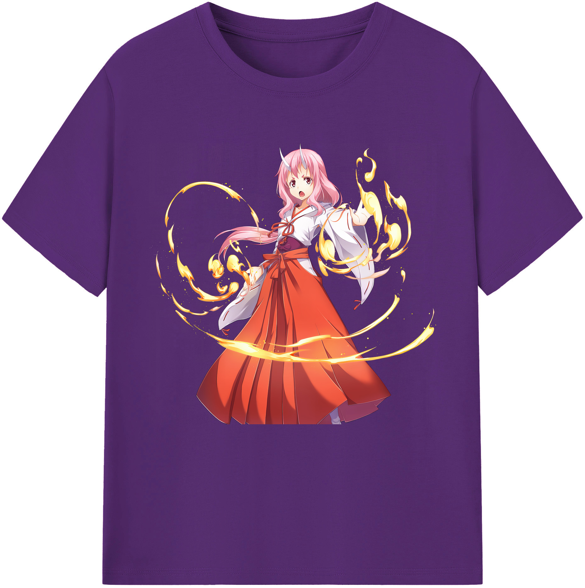 （画像用） 転スラ Regarding Reincarnated to Slime 綿100％半袖Tシャツ（フロントプリント）