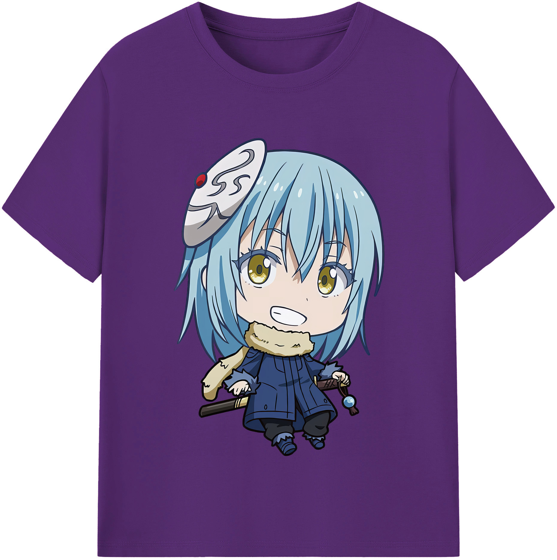（画像用） 転スラ Regarding Reincarnated to Slime 綿100％半袖Tシャツ（フロントプリント）
