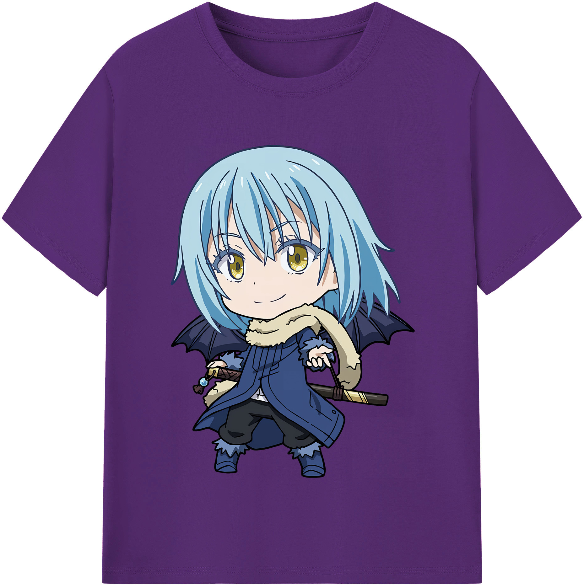 （画像用） 転スラ Regarding Reincarnated to Slime 綿100％半袖Tシャツ（フロントプリント）