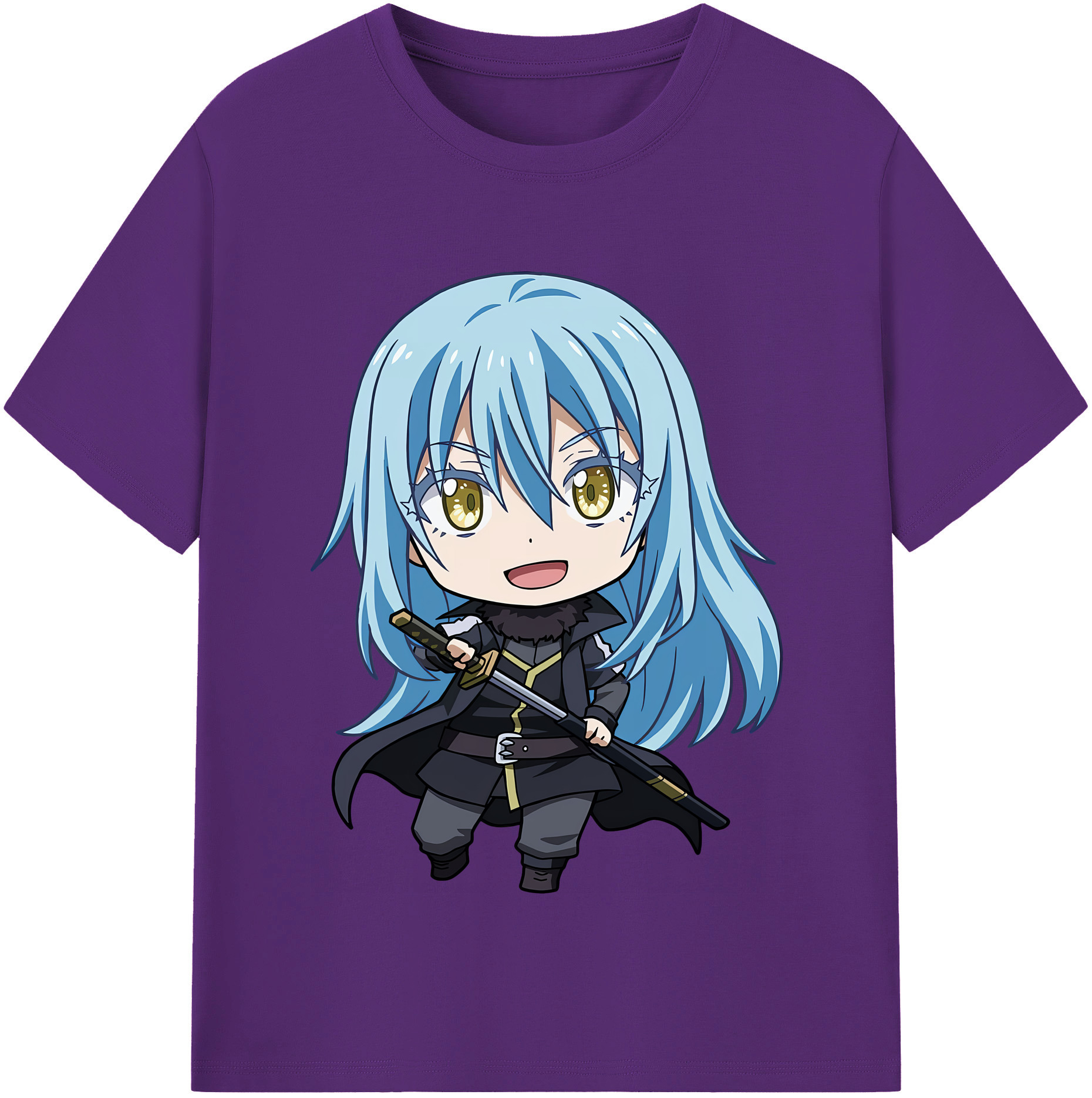 （画像用） 転スラ Regarding Reincarnated to Slime 綿100％半袖Tシャツ（フロントプリント）
