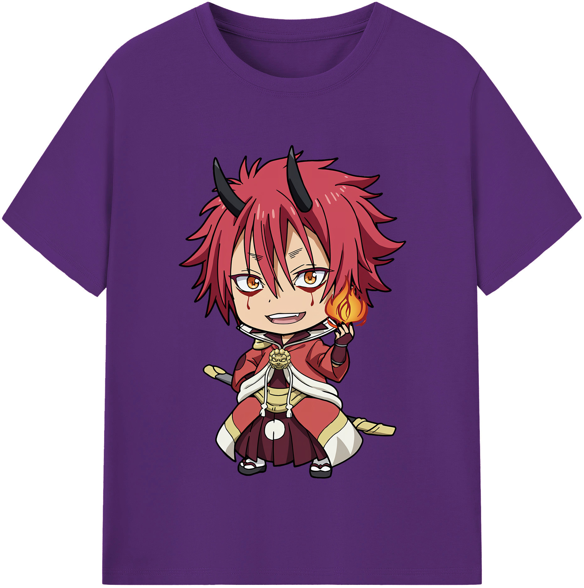 （画像用） 転スラ Regarding Reincarnated to Slime 綿100％半袖Tシャツ（フロントプリント）