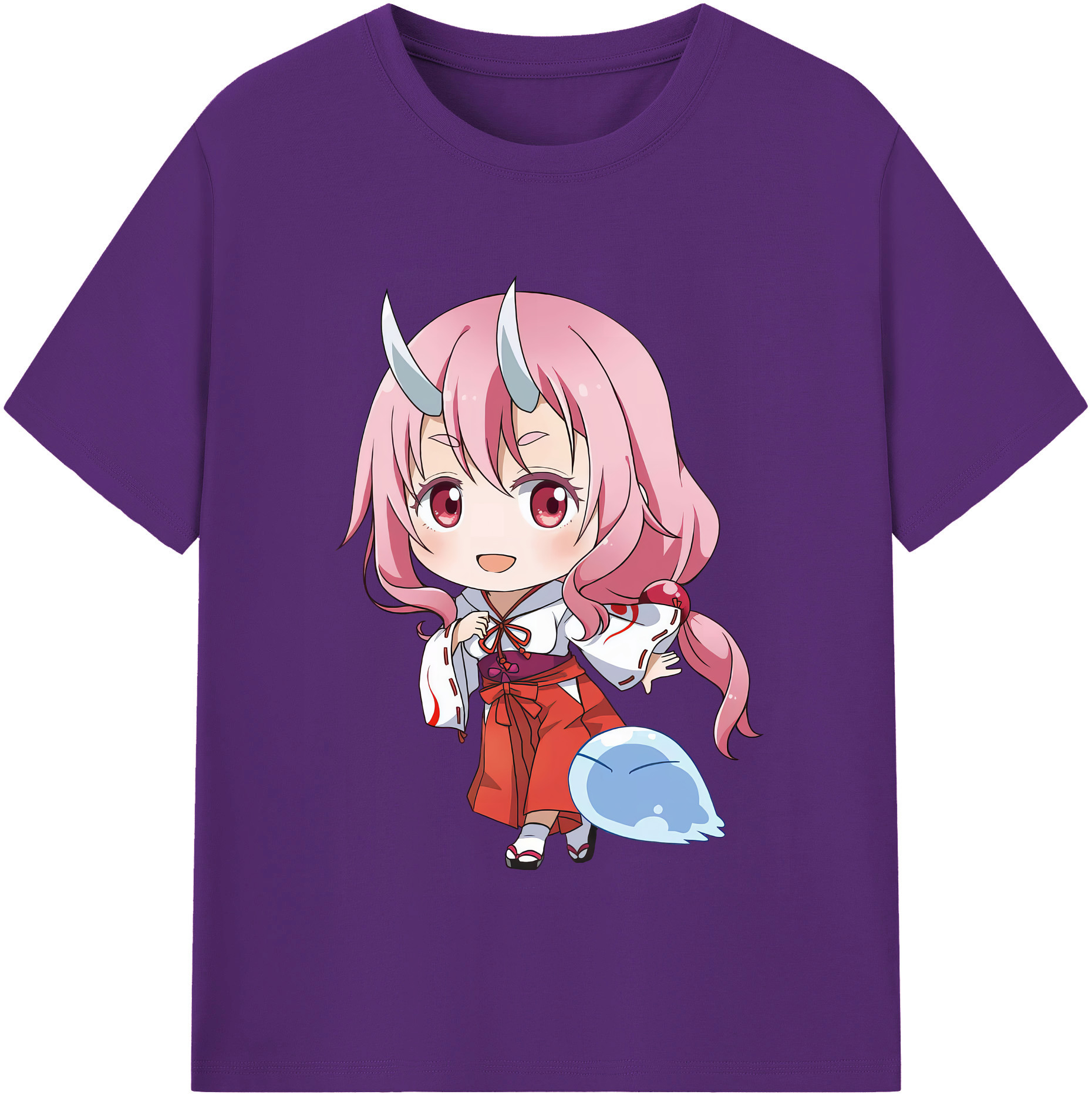 （画像用） 転スラ Regarding Reincarnated to Slime 綿100％半袖Tシャツ（フロントプリント）