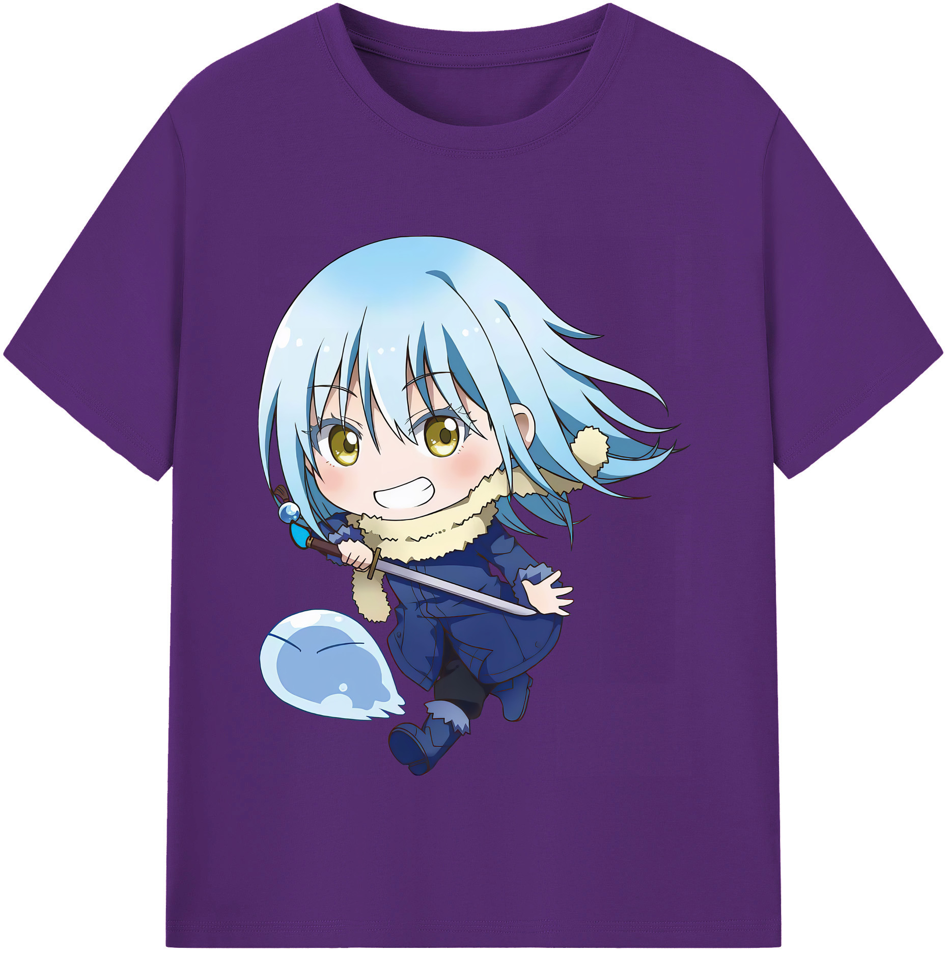 （画像用） 転スラ Regarding Reincarnated to Slime 綿100％半袖Tシャツ（フロントプリント）
