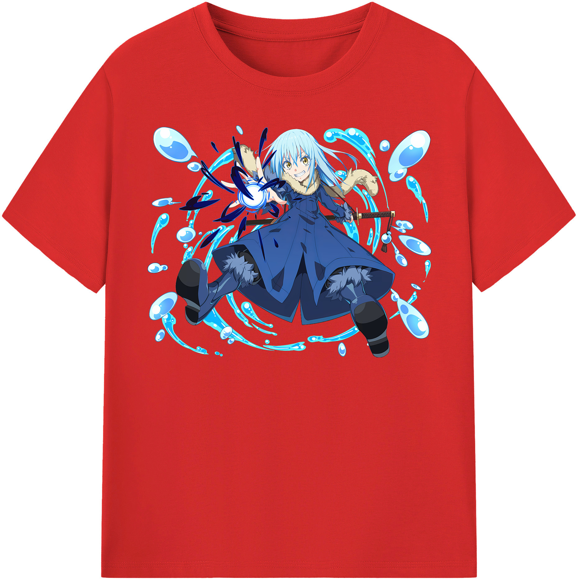 （画像用） 転スラ Regarding Reincarnated to Slime 綿100％半袖Tシャツ（フロントプリント）