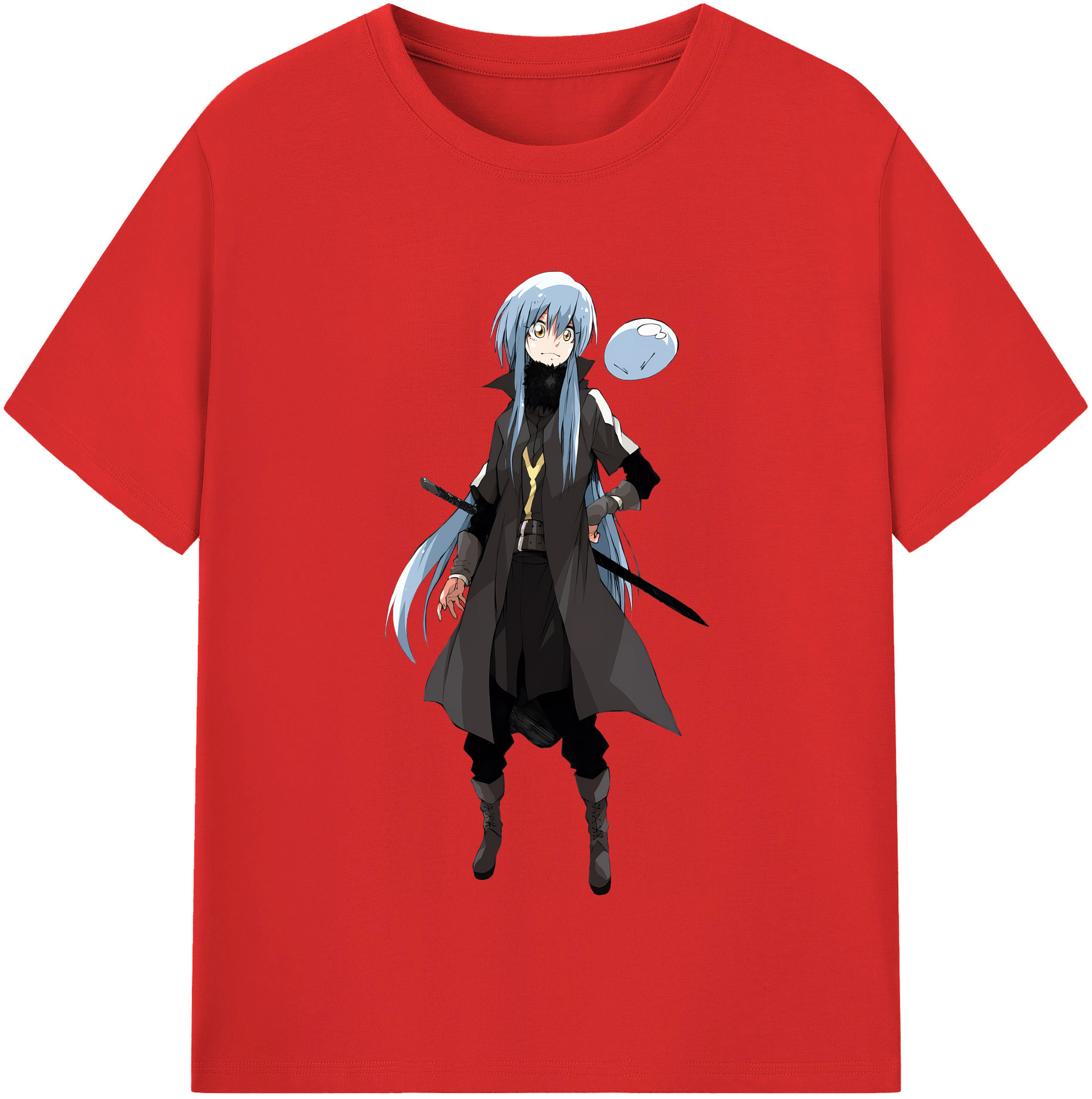 （画像用） 転スラ Regarding Reincarnated to Slime 綿100％半袖Tシャツ（フロントプリント）