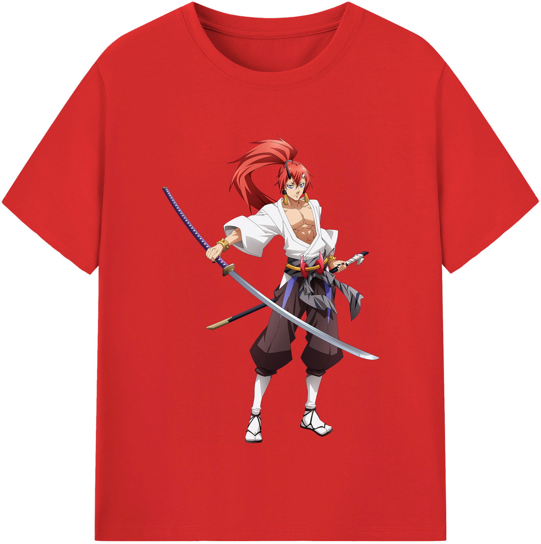 （画像用） 転スラ Regarding Reincarnated to Slime 綿100％半袖Tシャツ（フロントプリント）
