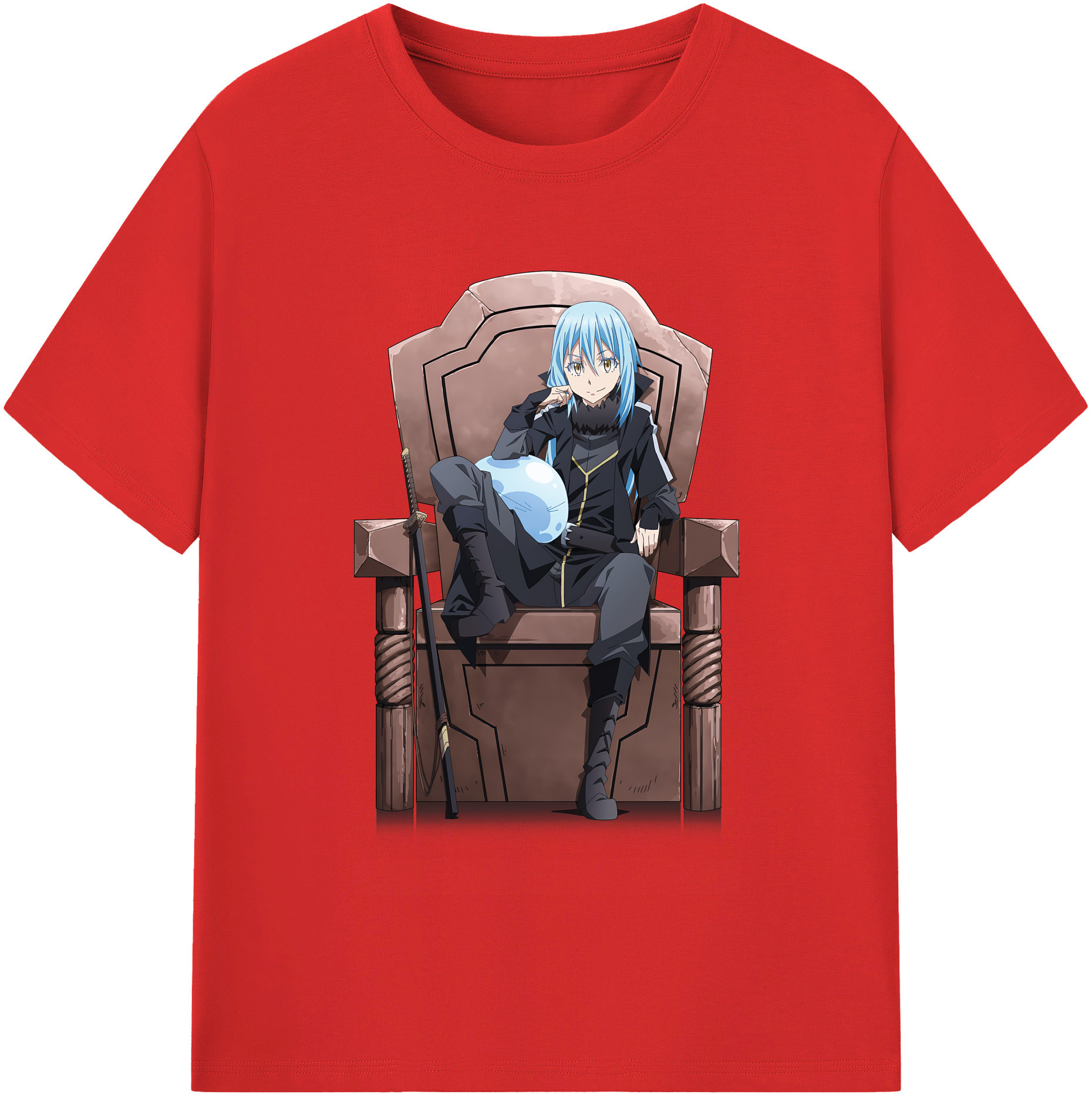 （画像用） 転スラ Regarding Reincarnated to Slime 綿100％半袖Tシャツ（フロントプリント）