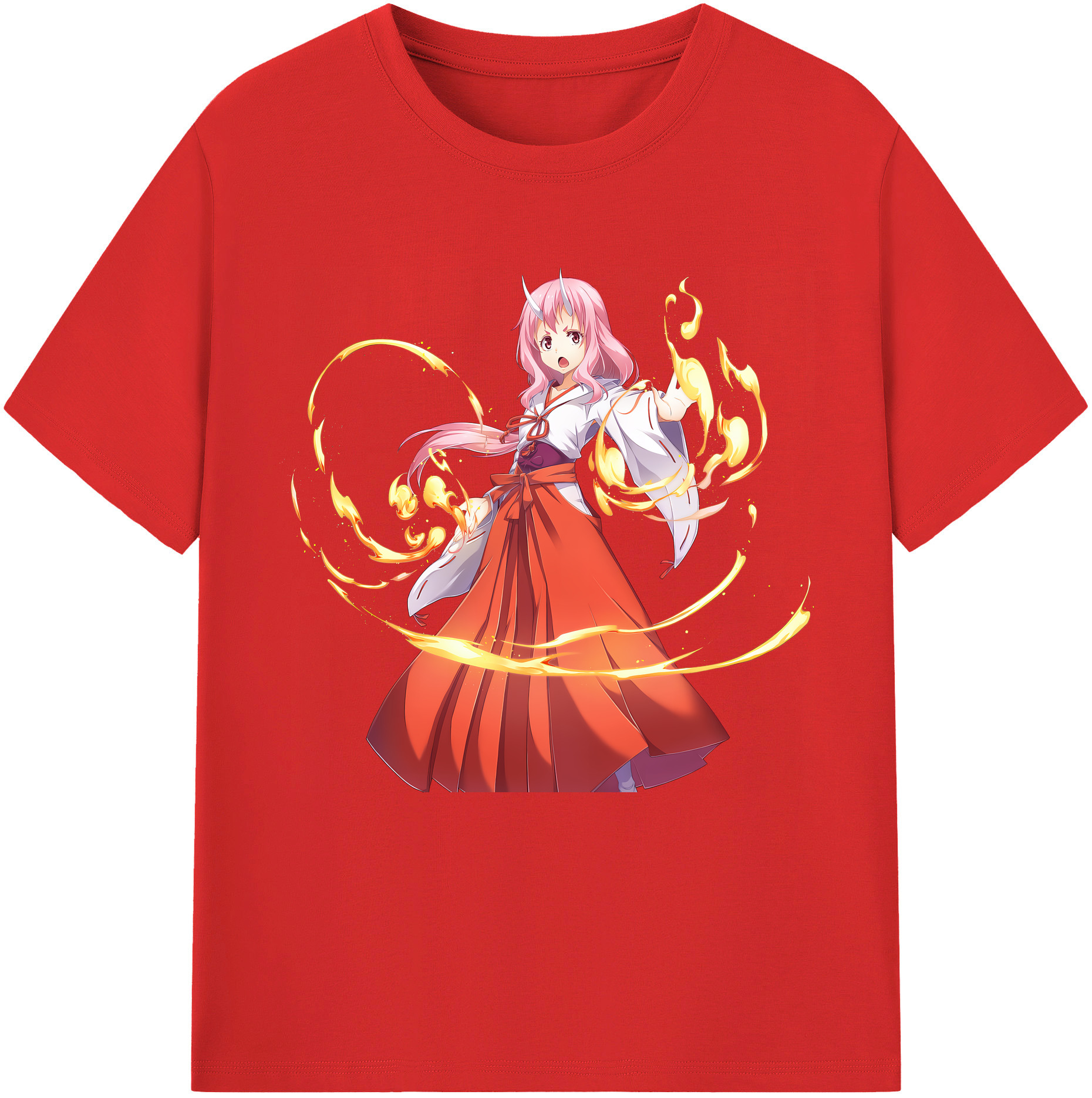 （画像用） 転スラ Regarding Reincarnated to Slime 綿100％半袖Tシャツ（フロントプリント）