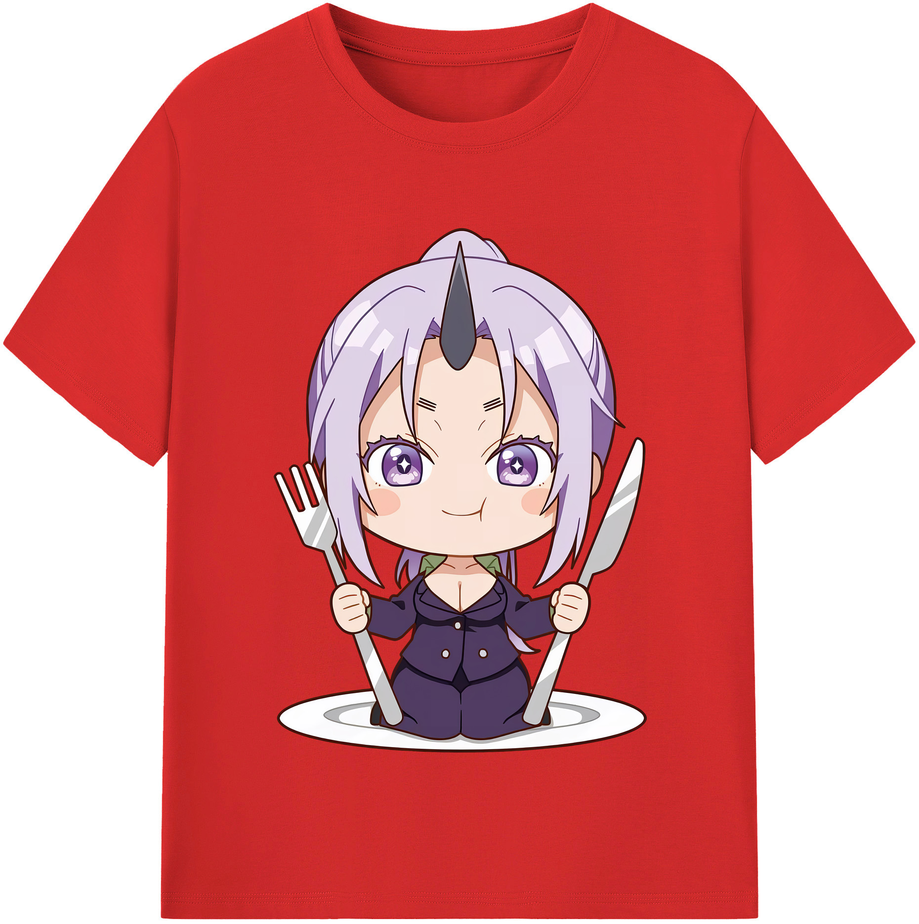 （画像用） 転スラ Regarding Reincarnated to Slime 綿100％半袖Tシャツ（フロントプリント）