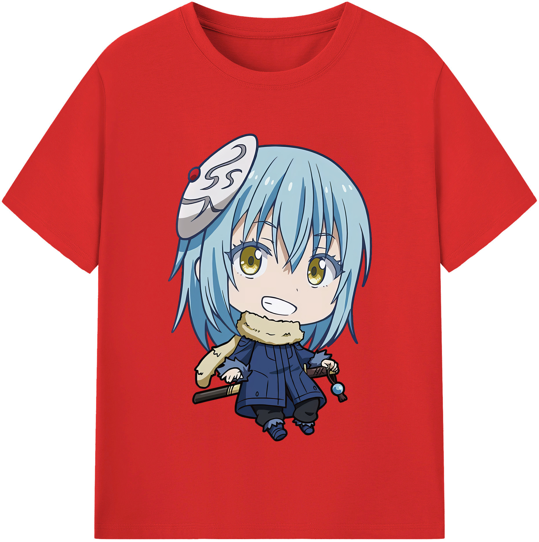 （画像用） 転スラ Regarding Reincarnated to Slime 綿100％半袖Tシャツ（フロントプリント）