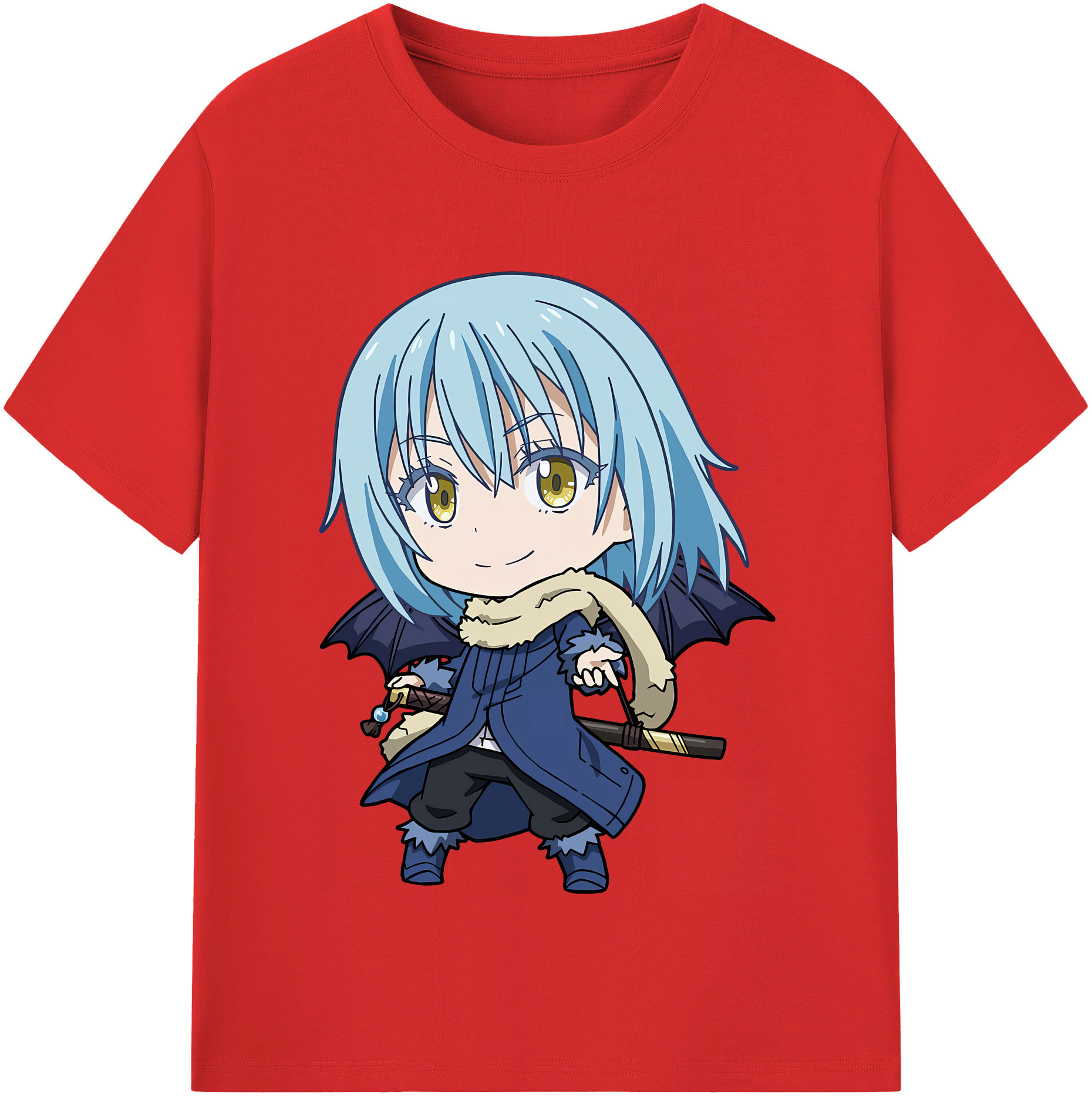 （画像用） 転スラ Regarding Reincarnated to Slime 綿100％半袖Tシャツ（フロントプリント）
