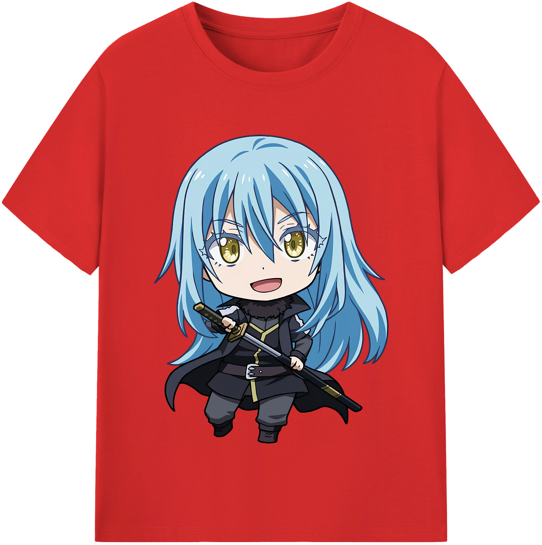 （画像用） 転スラ Regarding Reincarnated to Slime 綿100％半袖Tシャツ（フロントプリント）