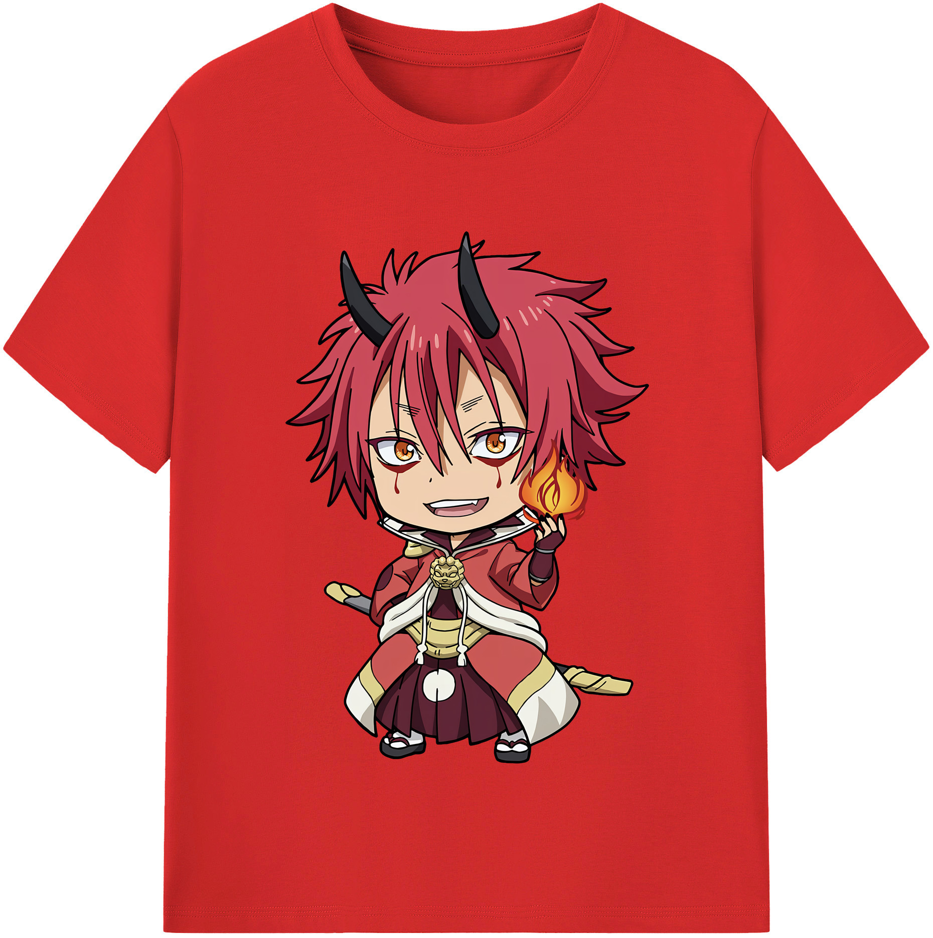 （画像用） 転スラ Regarding Reincarnated to Slime 綿100％半袖Tシャツ（フロントプリント）