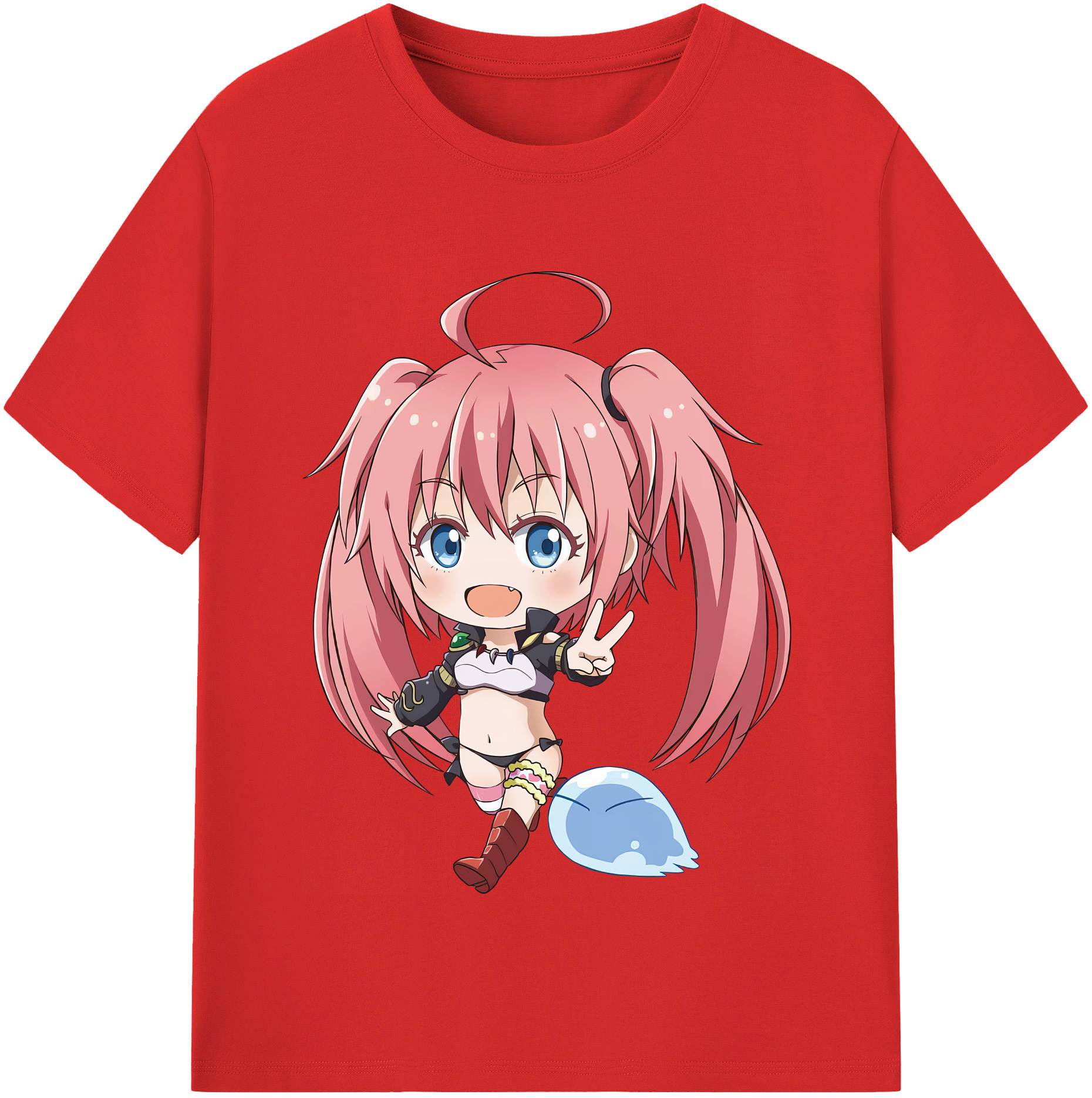 （画像用） 転スラ Regarding Reincarnated to Slime 綿100％半袖Tシャツ（フロントプリント）