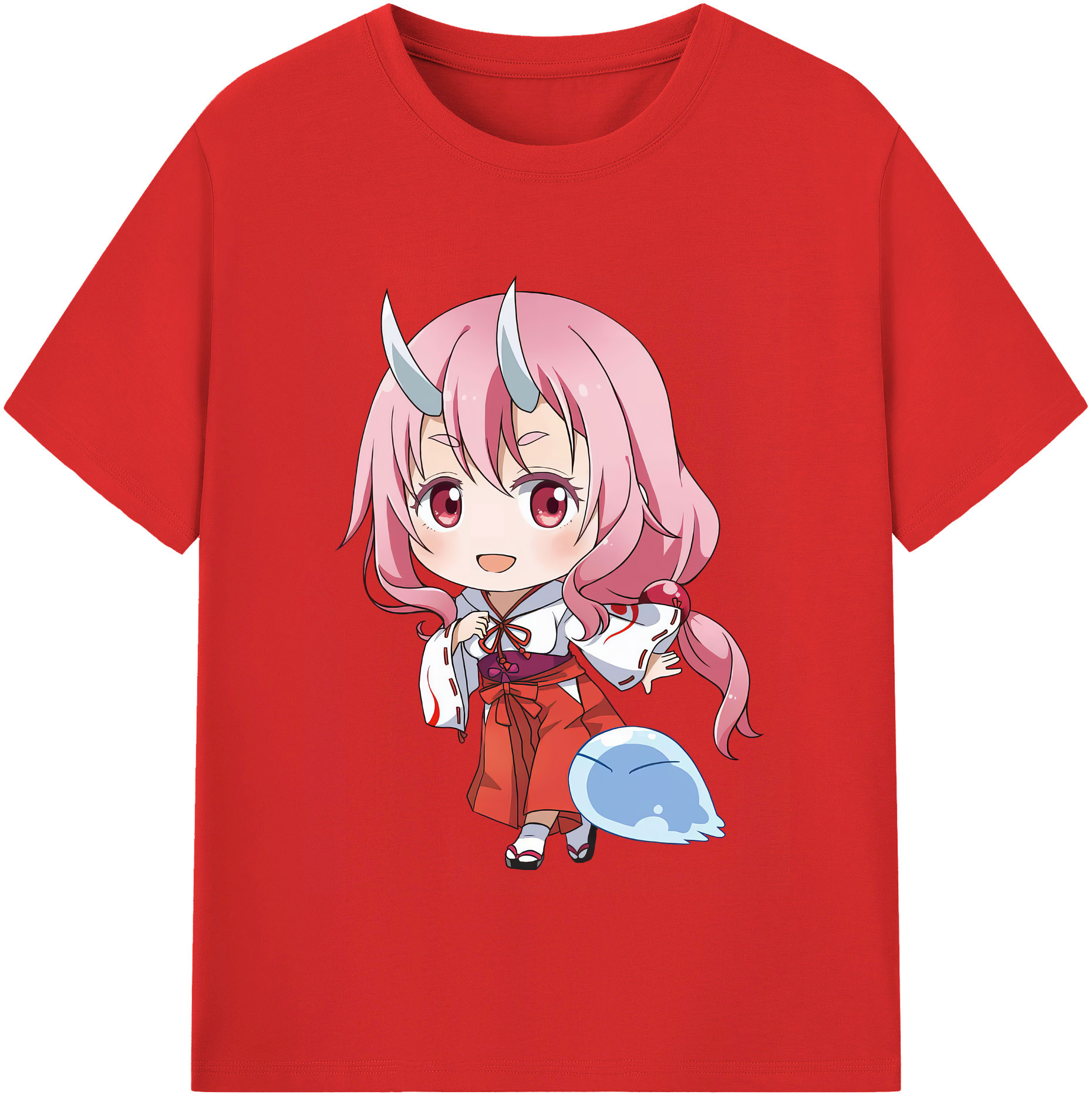 （画像用） 転スラ Regarding Reincarnated to Slime 綿100％半袖Tシャツ（フロントプリント）
