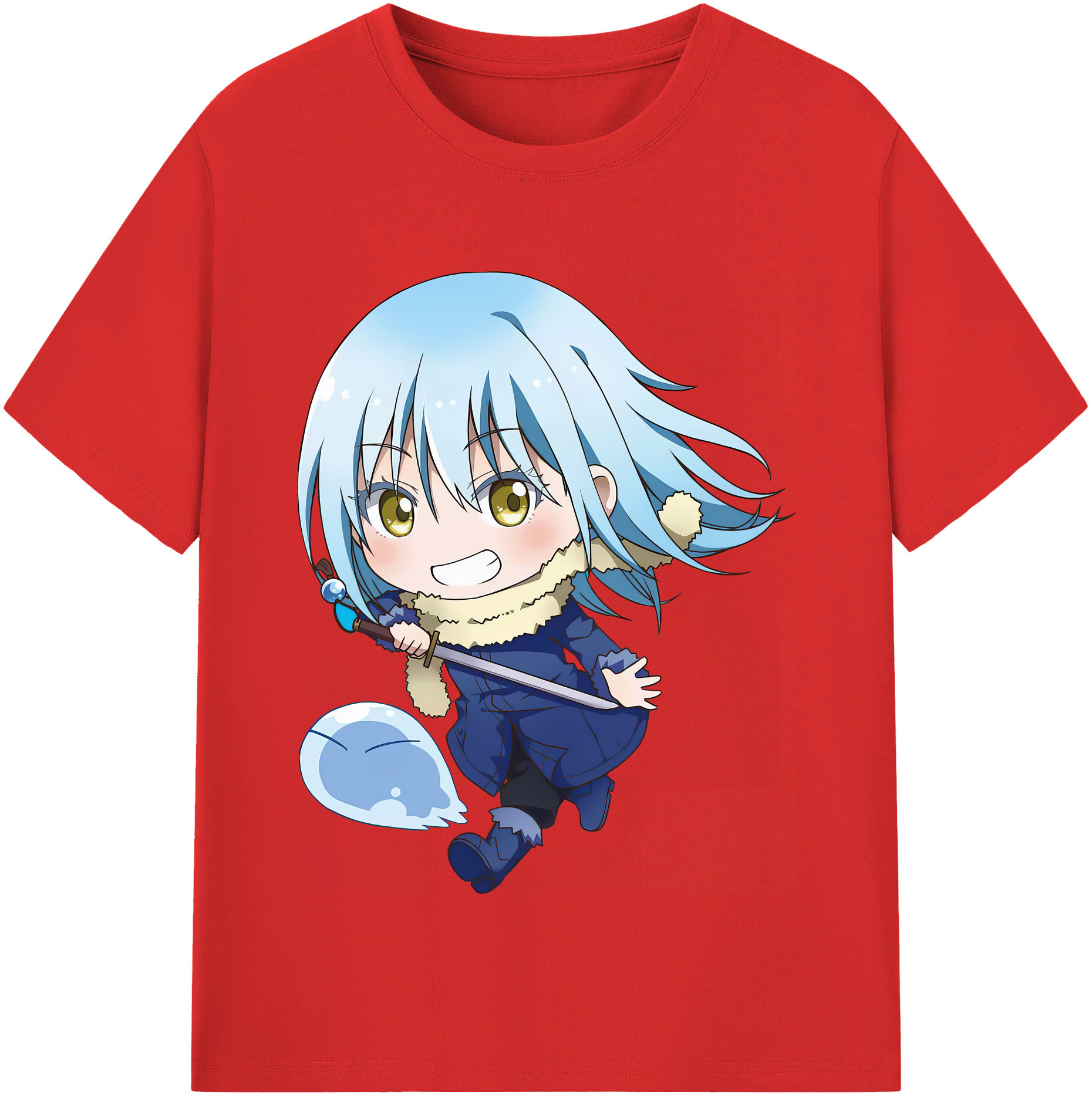 （画像用） 転スラ Regarding Reincarnated to Slime 綿100％半袖Tシャツ（フロントプリント）