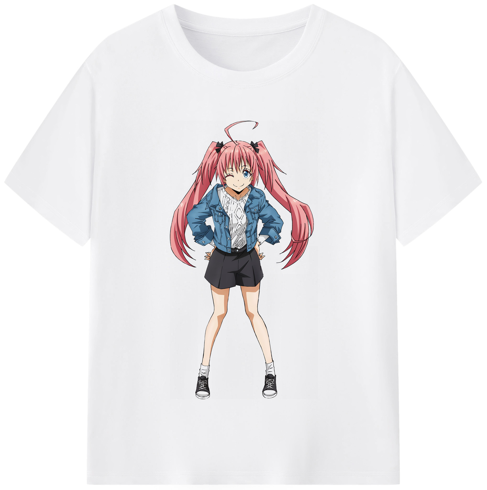 （画像用） 転スラ Regarding Reincarnated to Slime 綿100％半袖Tシャツ（フロントプリント）