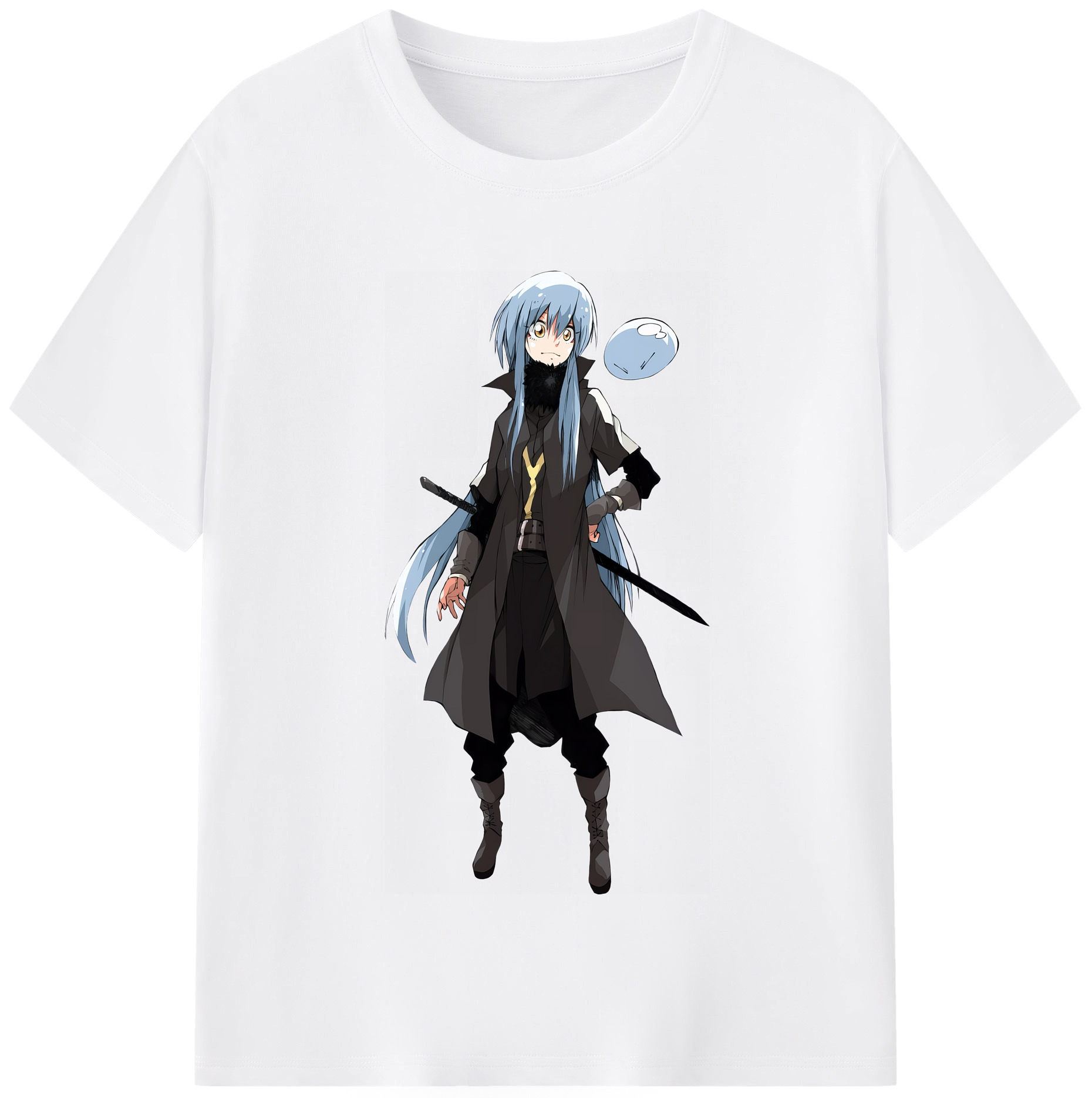 （画像用） 転スラ Regarding Reincarnated to Slime 綿100％半袖Tシャツ（フロントプリント）