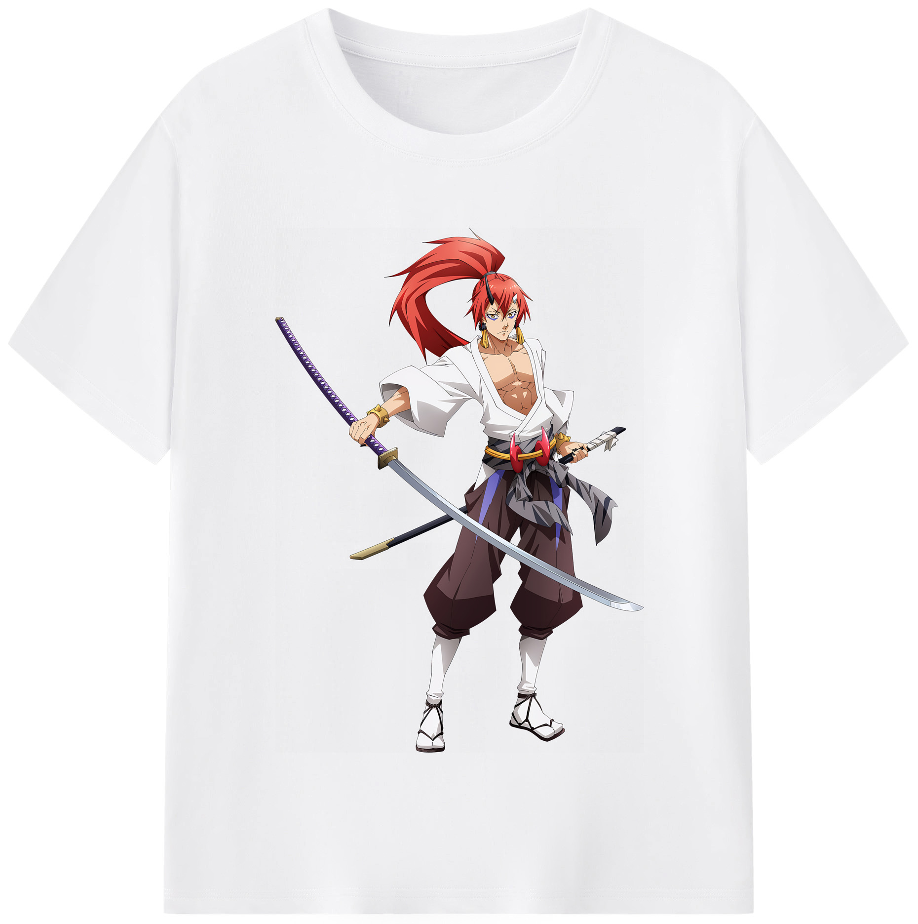 （画像用） 転スラ Regarding Reincarnated to Slime 綿100％半袖Tシャツ（フロントプリント）