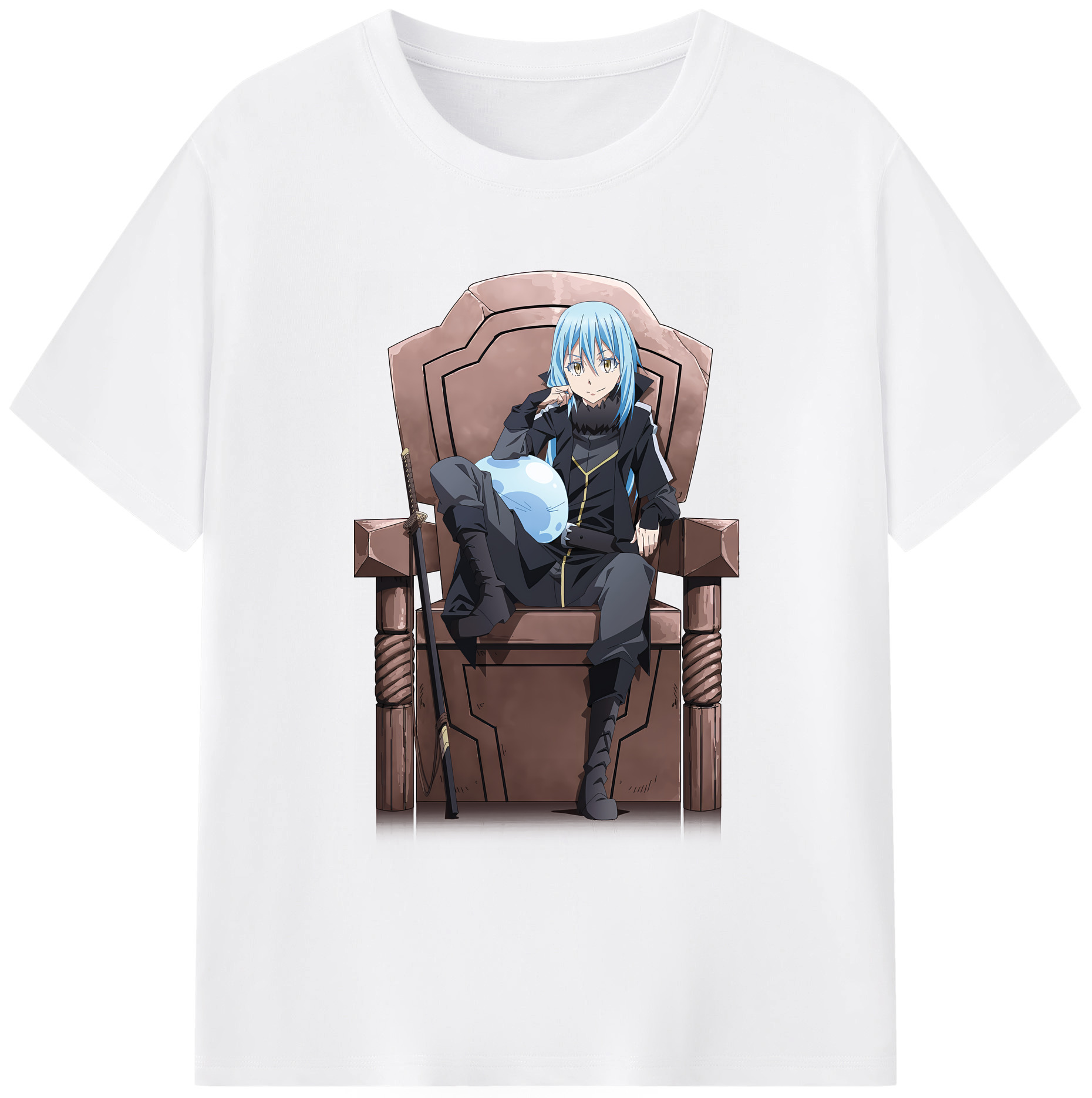 （画像用） 転スラ Regarding Reincarnated to Slime 綿100％半袖Tシャツ（フロントプリント）