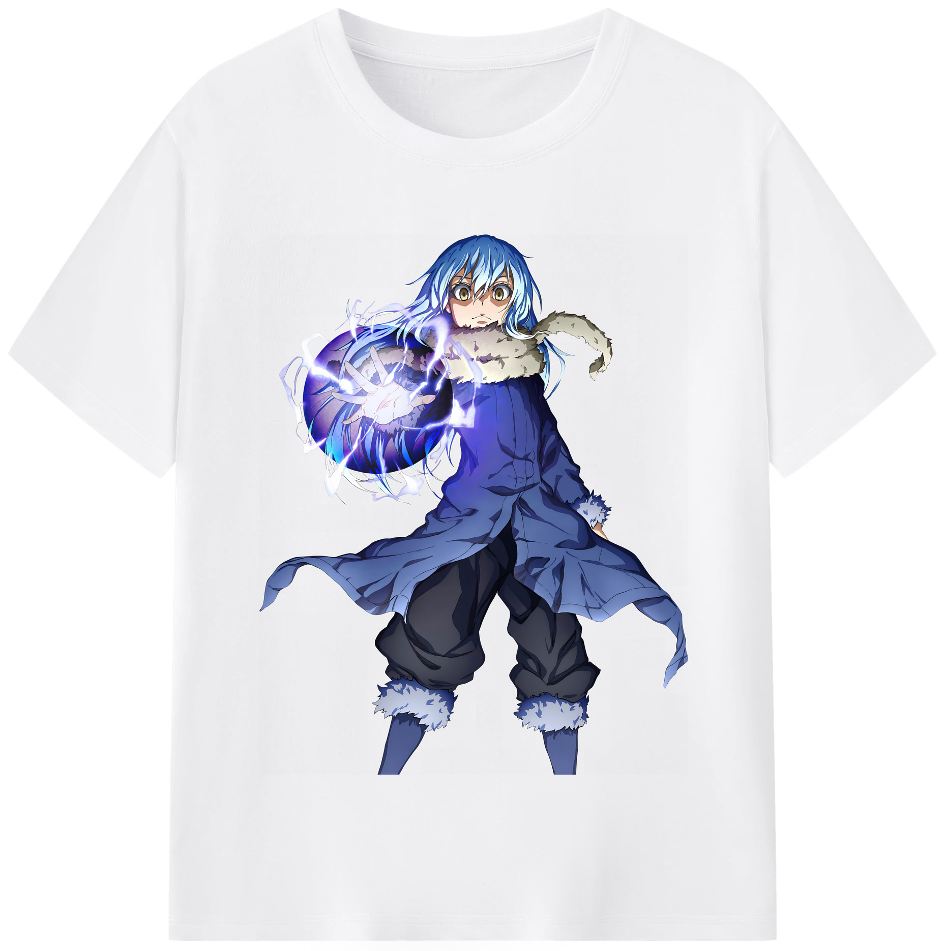 （画像用） 転スラ Regarding Reincarnated to Slime 綿100％半袖Tシャツ（フロントプリント）