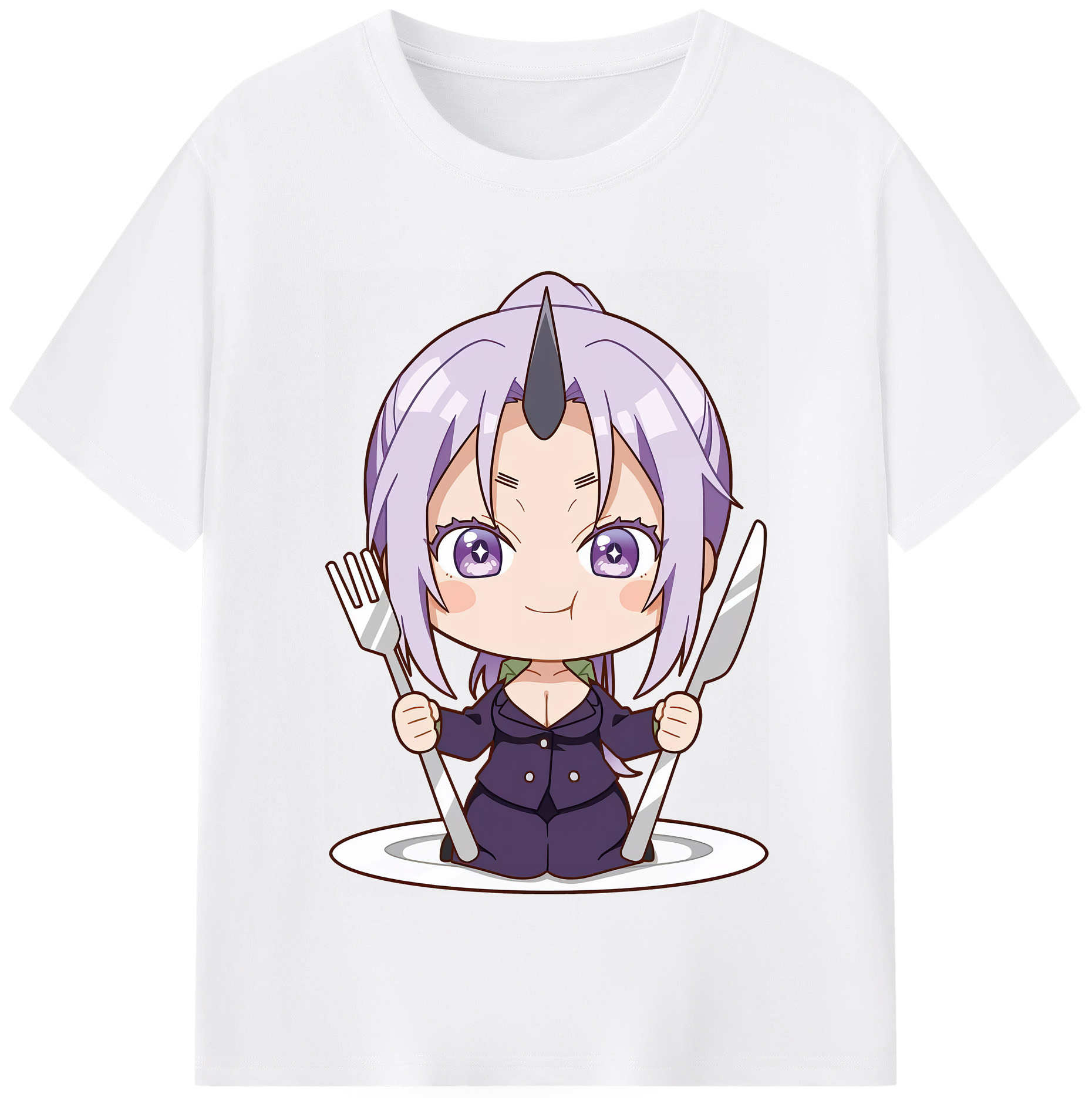 （画像用） 転スラ Regarding Reincarnated to Slime 綿100％半袖Tシャツ（フロントプリント）