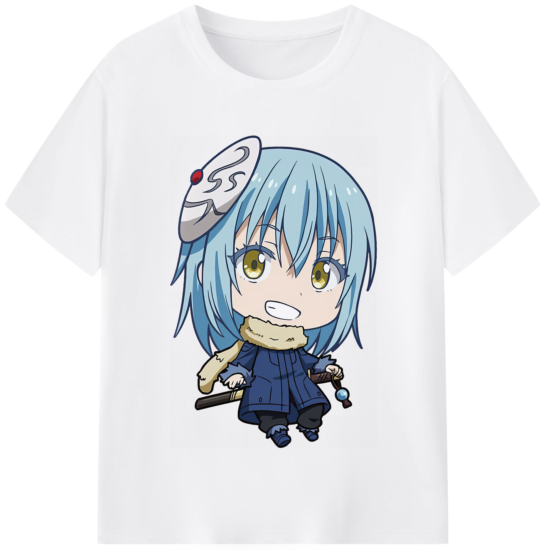 （画像用） 転スラ Regarding Reincarnated to Slime 綿100％半袖Tシャツ（フロントプリント）