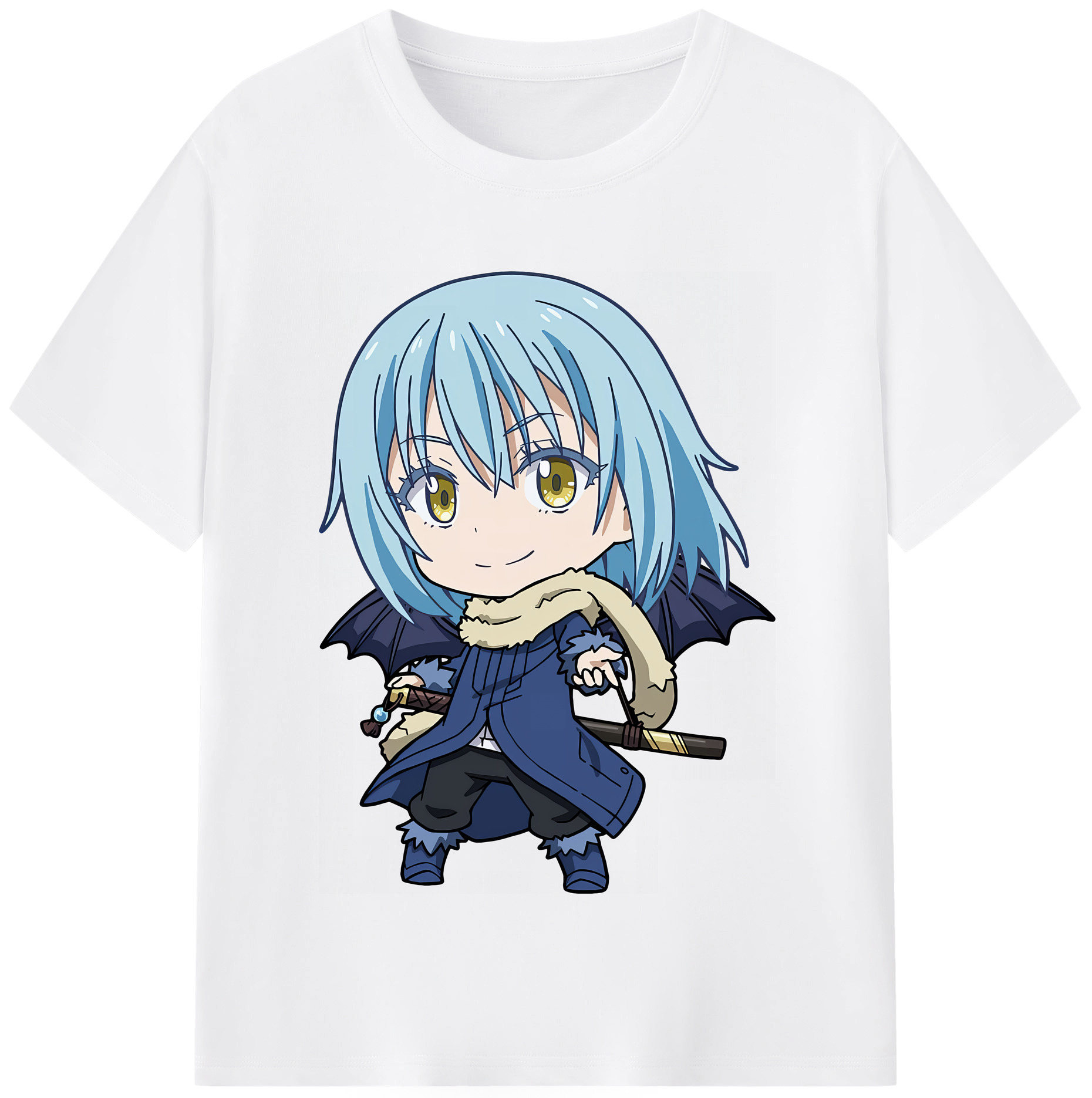 （画像用） 転スラ Regarding Reincarnated to Slime 綿100％半袖Tシャツ（フロントプリント）