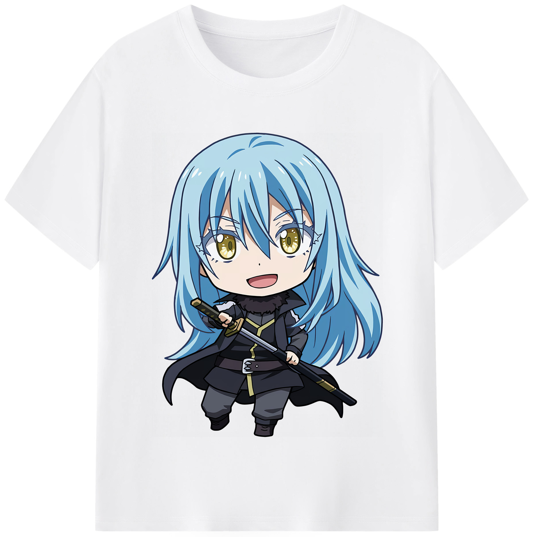 （画像用） 転スラ Regarding Reincarnated to Slime 綿100％半袖Tシャツ（フロントプリント）