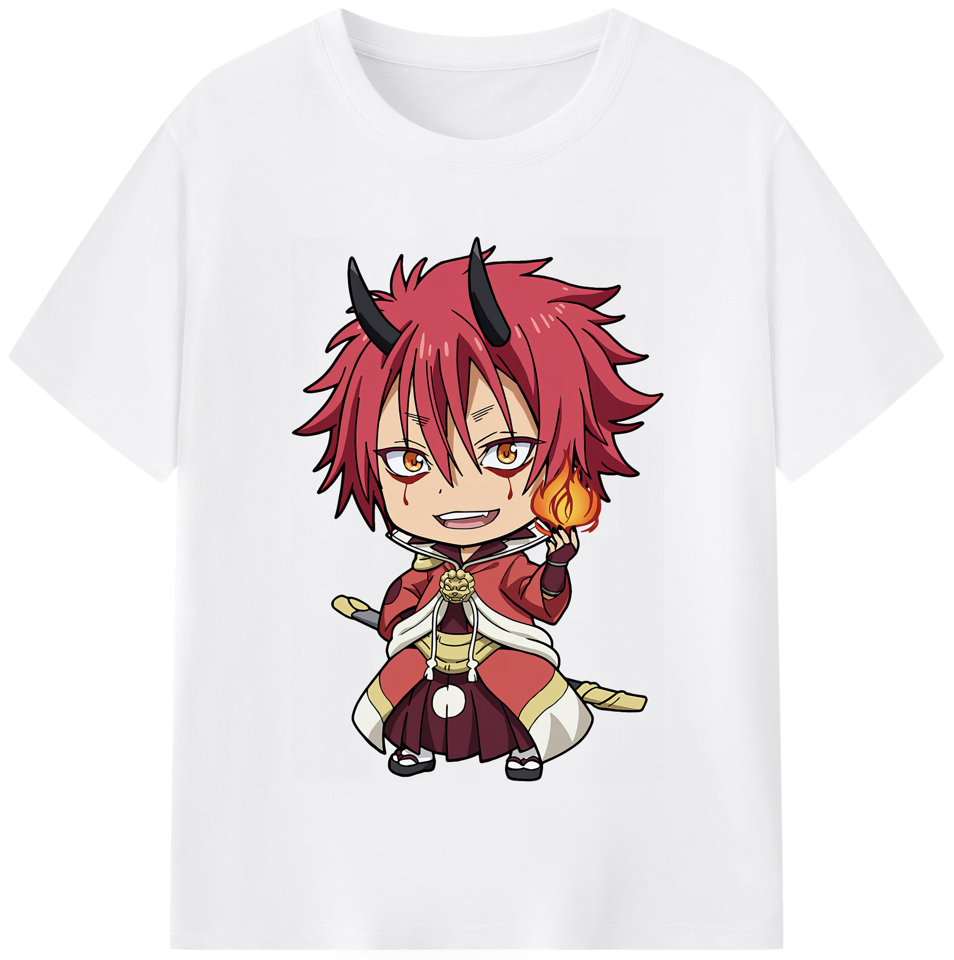 （画像用） 転スラ Regarding Reincarnated to Slime 綿100％半袖Tシャツ（フロントプリント）