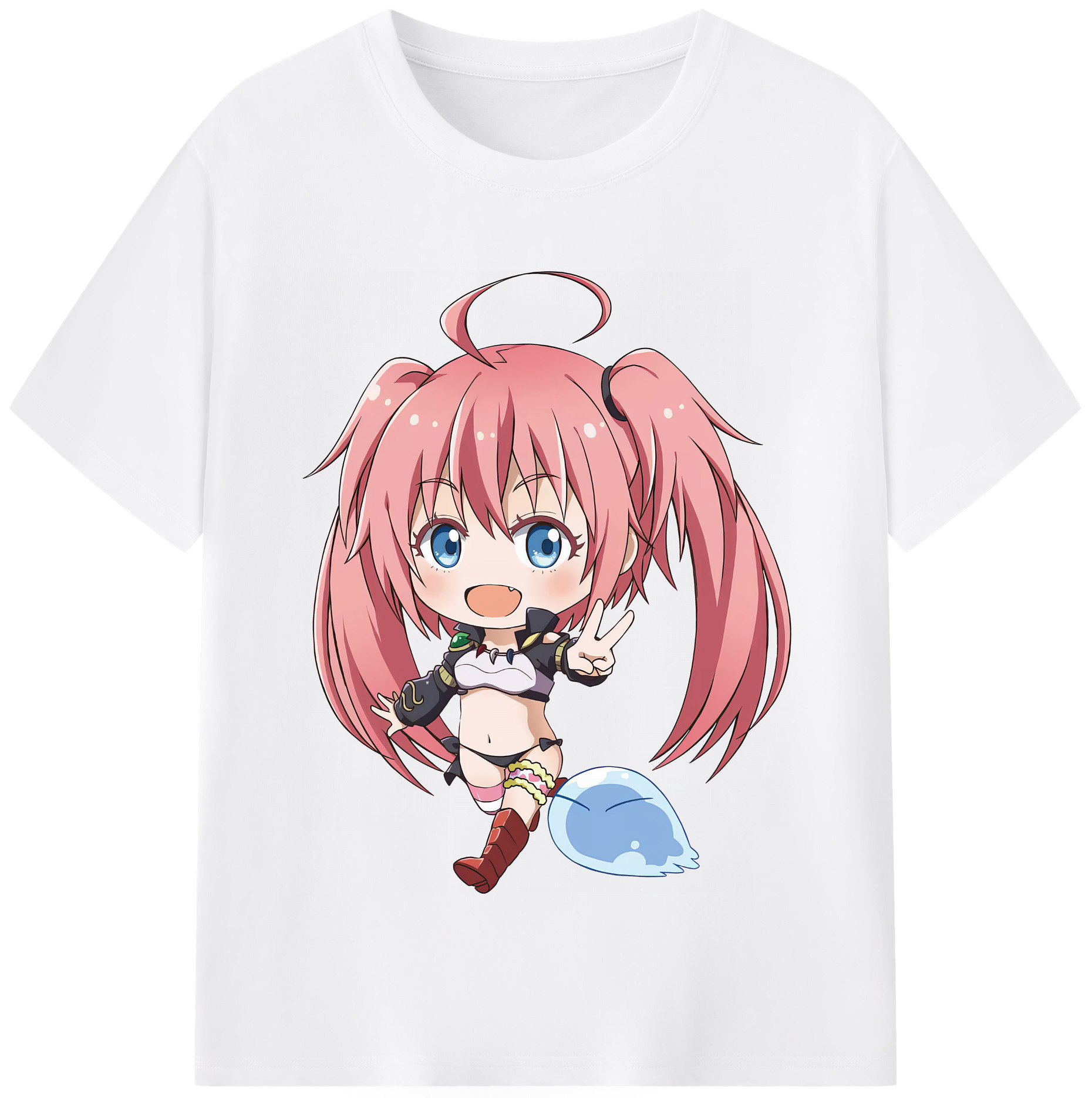 （画像用） 転スラ Regarding Reincarnated to Slime 綿100％半袖Tシャツ（フロントプリント）