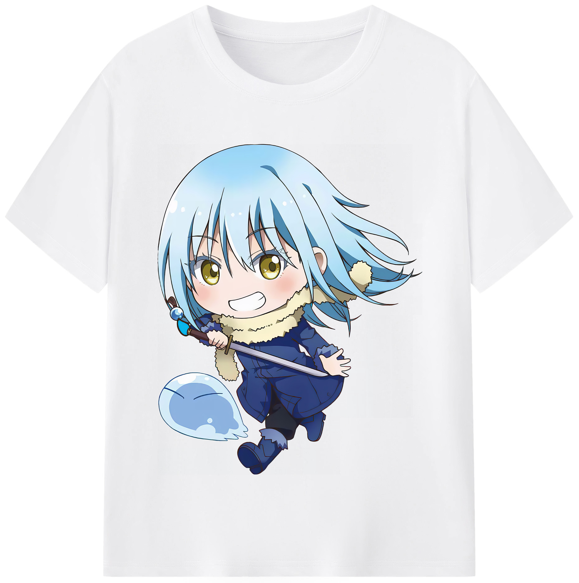 （画像用） 転スラ Regarding Reincarnated to Slime 綿100％半袖Tシャツ（フロントプリント）
