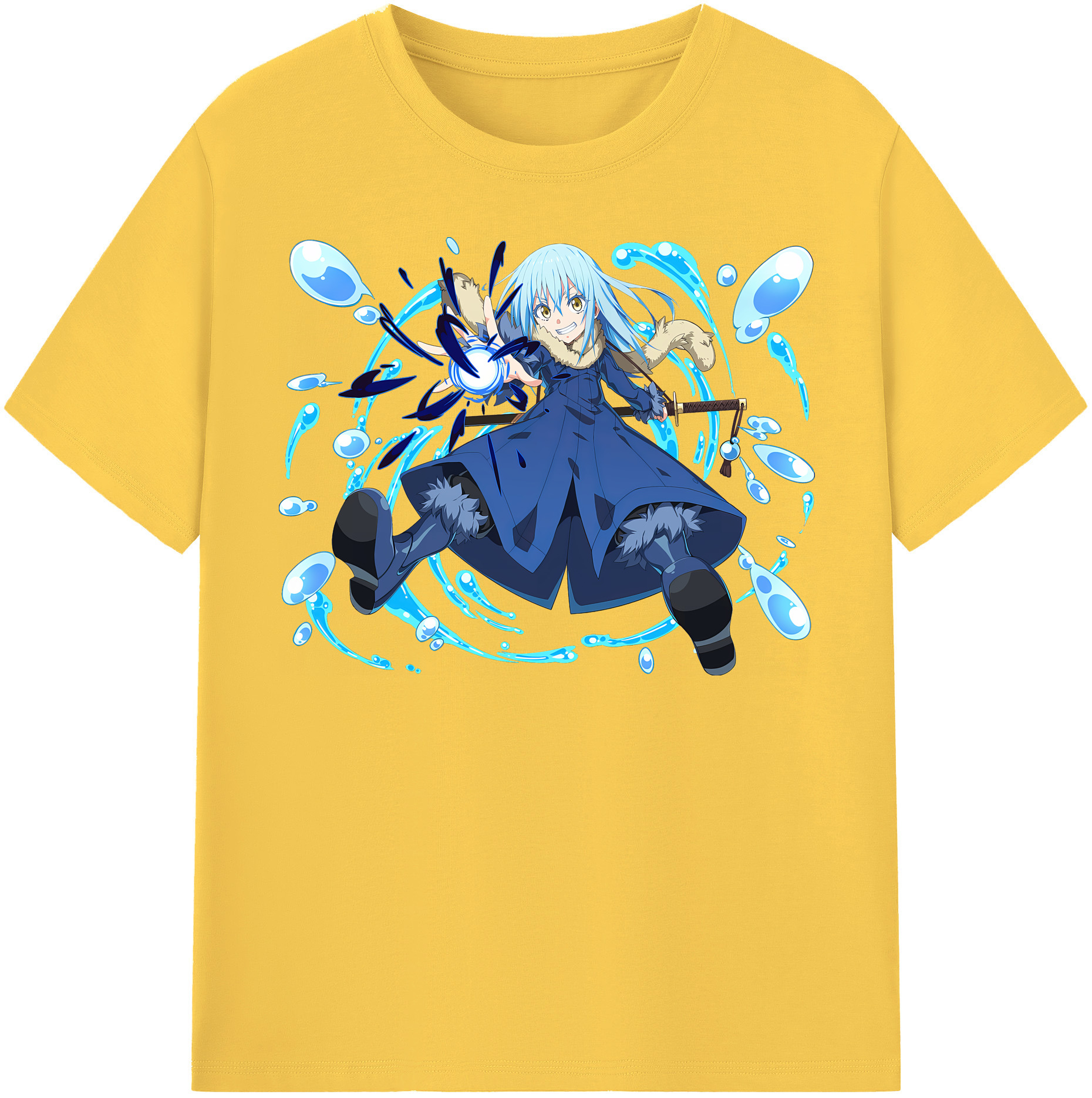 （画像用） 転スラ Regarding Reincarnated to Slime 綿100％半袖Tシャツ（フロントプリント）