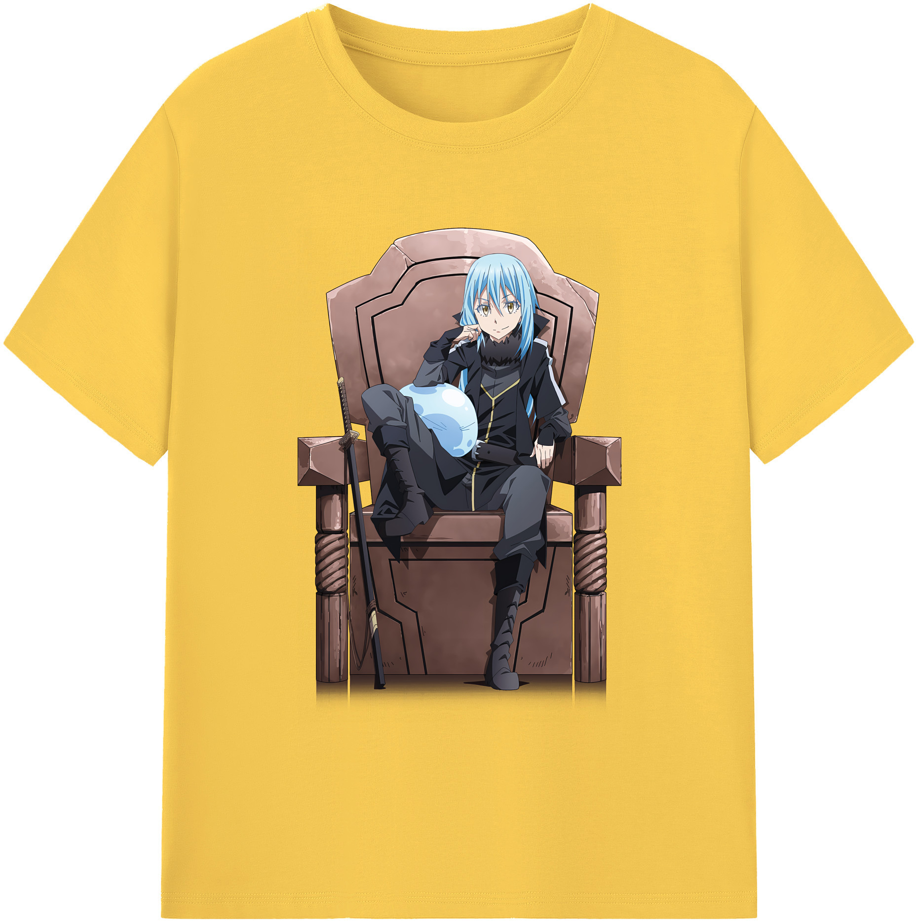 （画像用） 転スラ Regarding Reincarnated to Slime 綿100％半袖Tシャツ（フロントプリント）