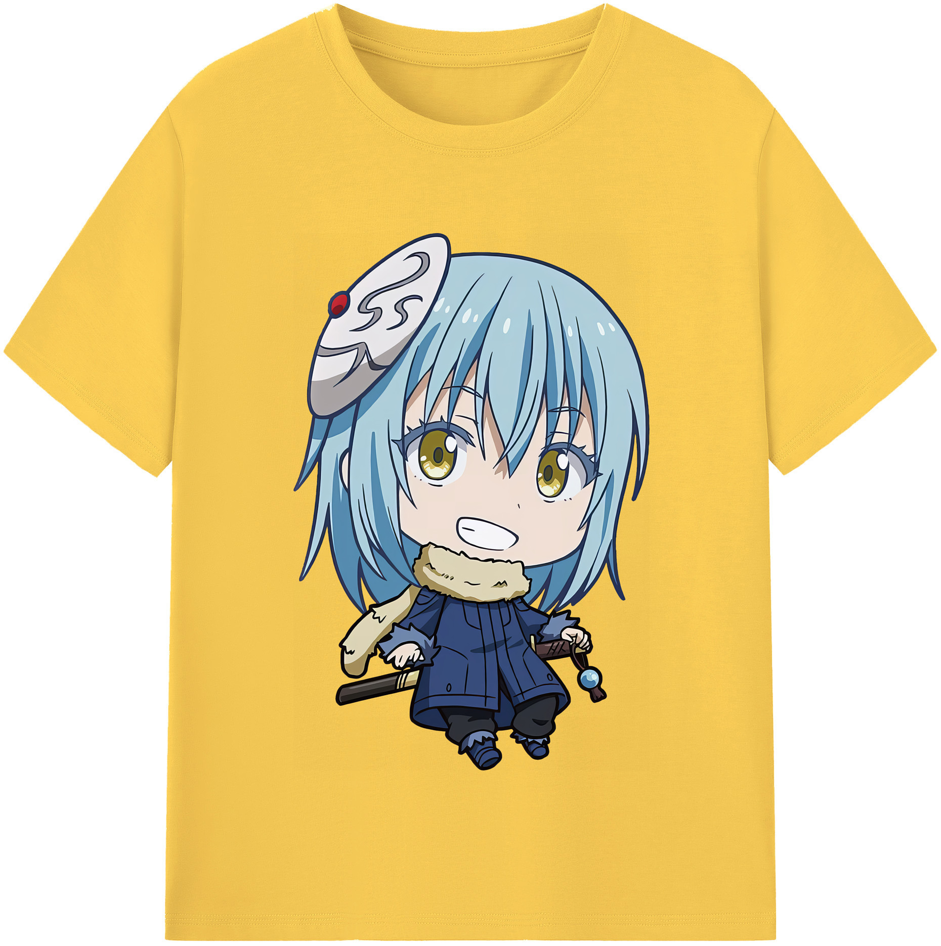 （画像用） 転スラ Regarding Reincarnated to Slime 綿100％半袖Tシャツ（フロントプリント）