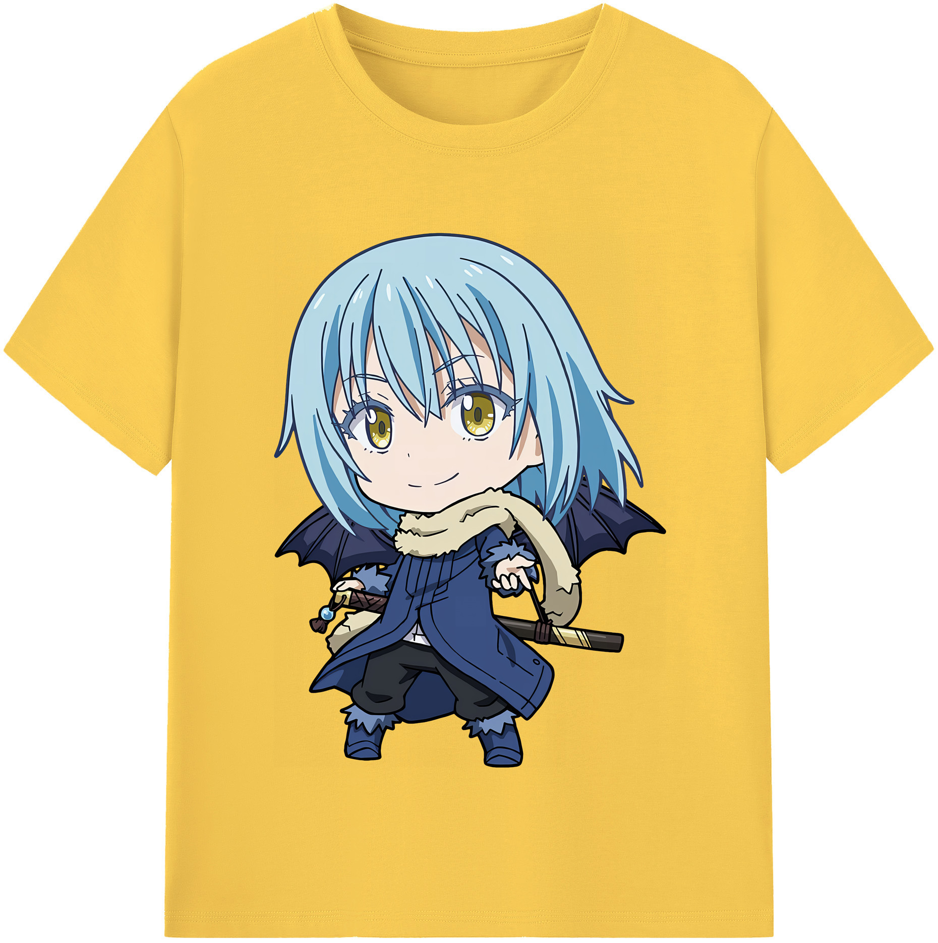 （画像用） 転スラ Regarding Reincarnated to Slime 綿100％半袖Tシャツ（フロントプリント）