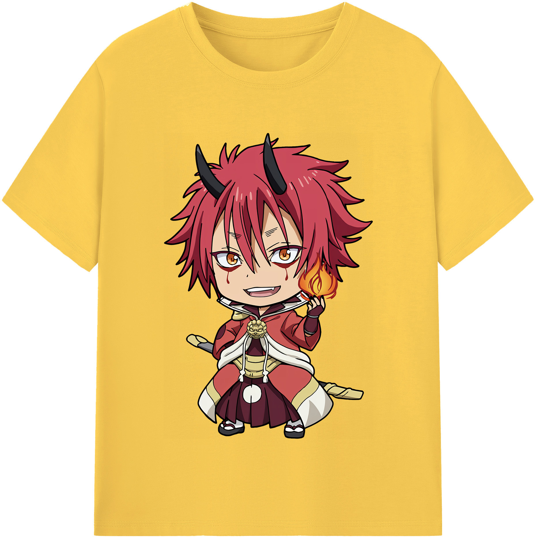 （画像用） 転スラ Regarding Reincarnated to Slime 綿100％半袖Tシャツ（フロントプリント）