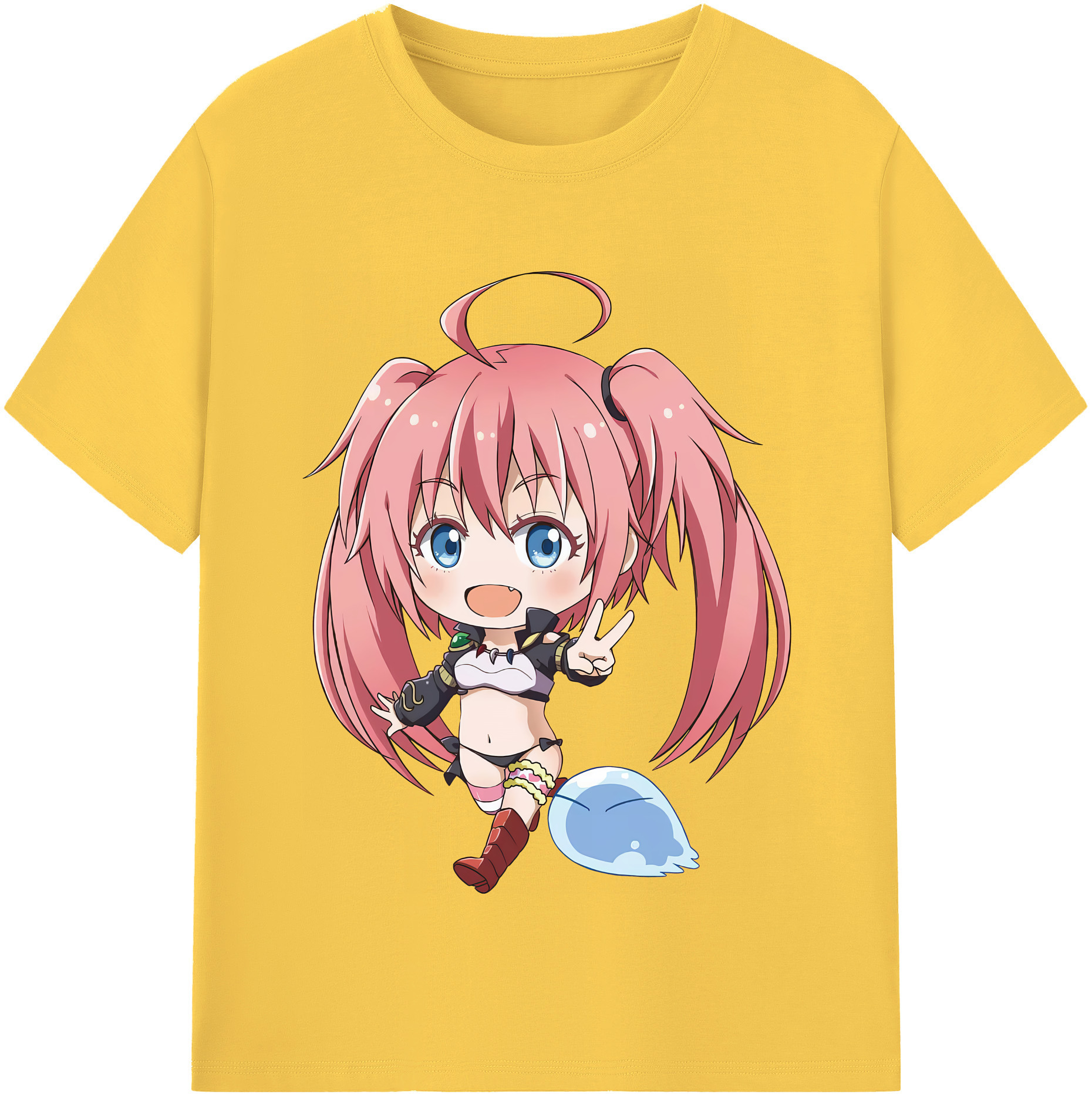 （画像用） 転スラ Regarding Reincarnated to Slime 綿100％半袖Tシャツ（フロントプリント）