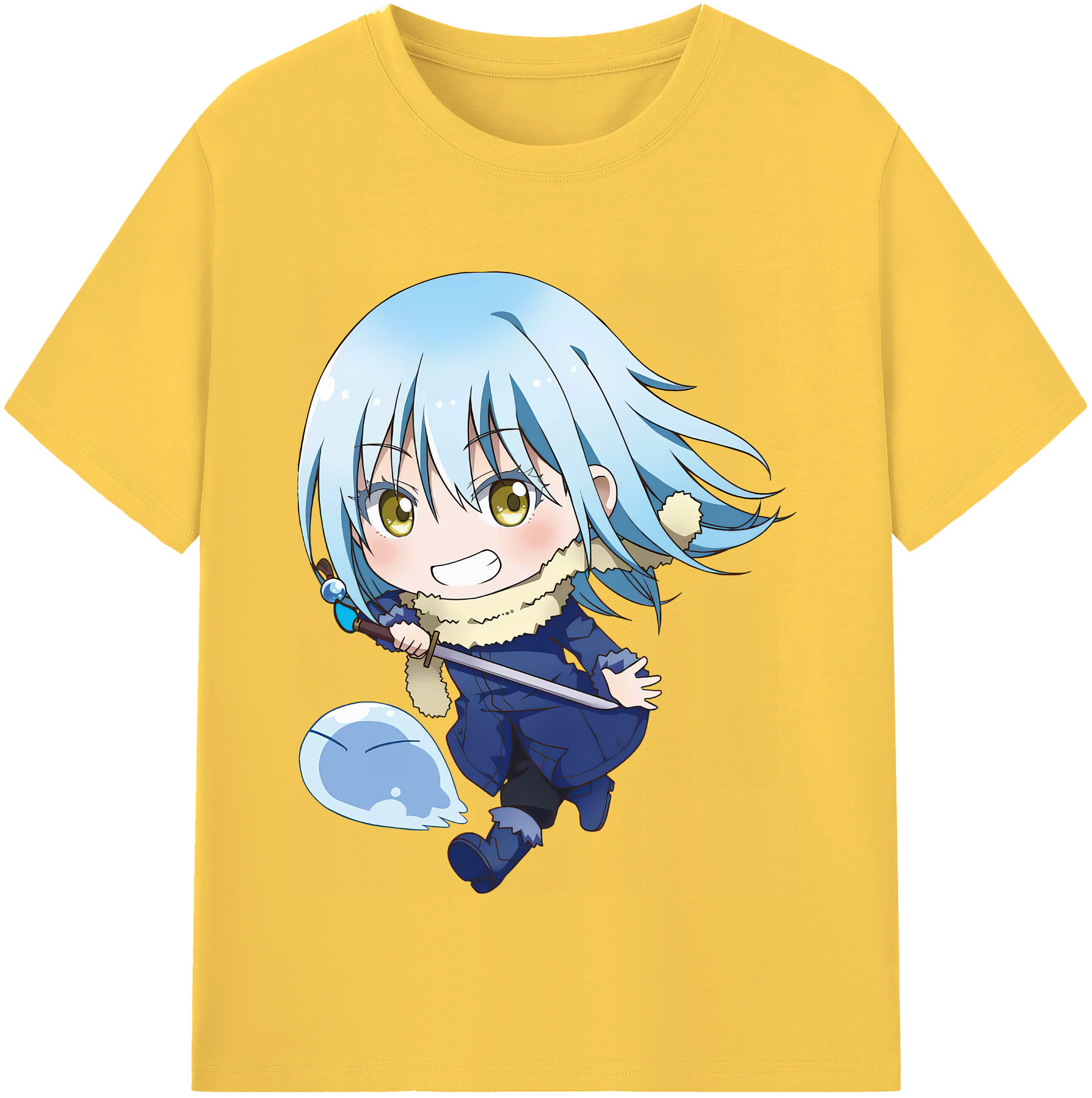 （画像用） 転スラ Regarding Reincarnated to Slime 綿100％半袖Tシャツ（フロントプリント）