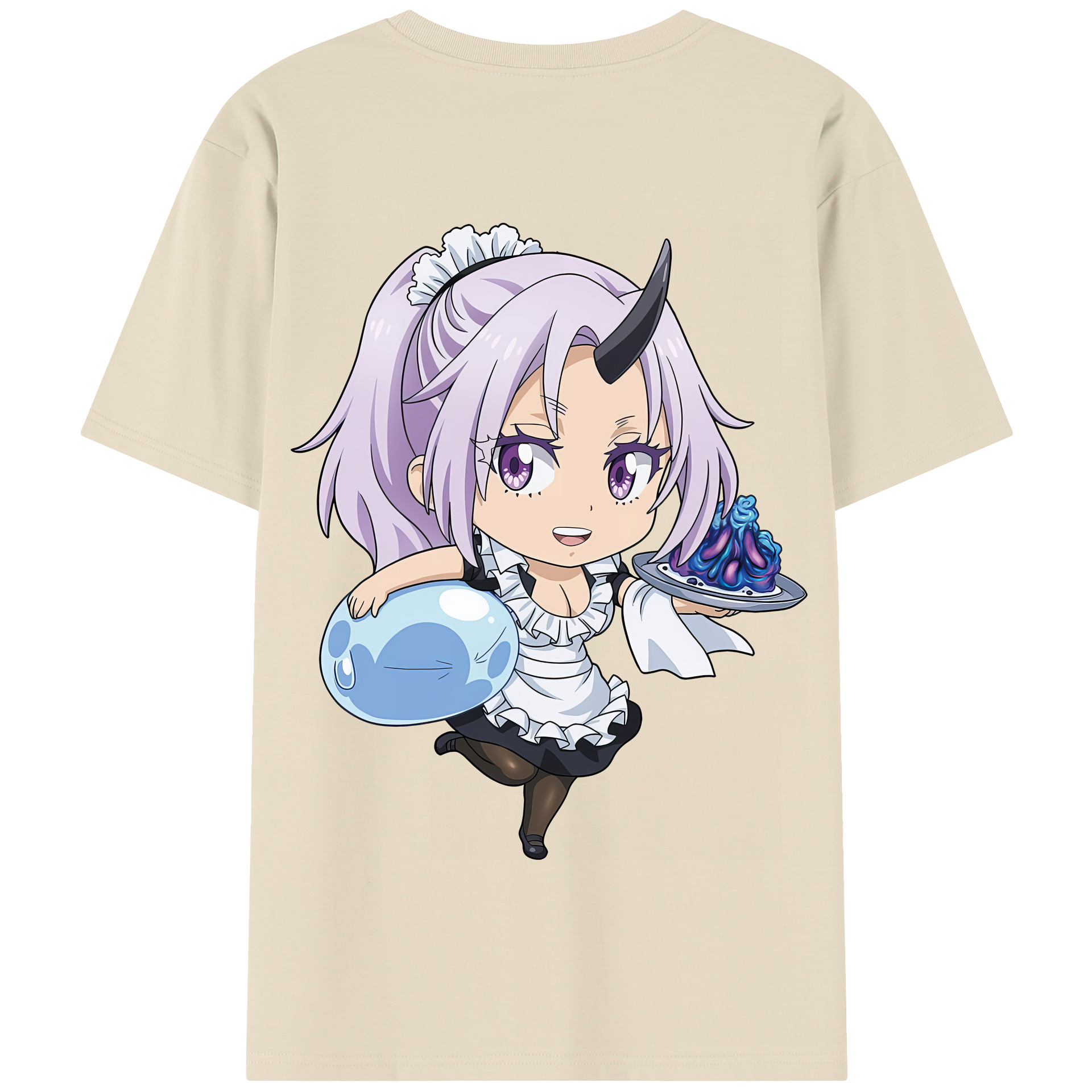 （画像用） 転スラ Regarding Reincarnated to Slime 綿100％半袖Tシャツ（背面プリント）