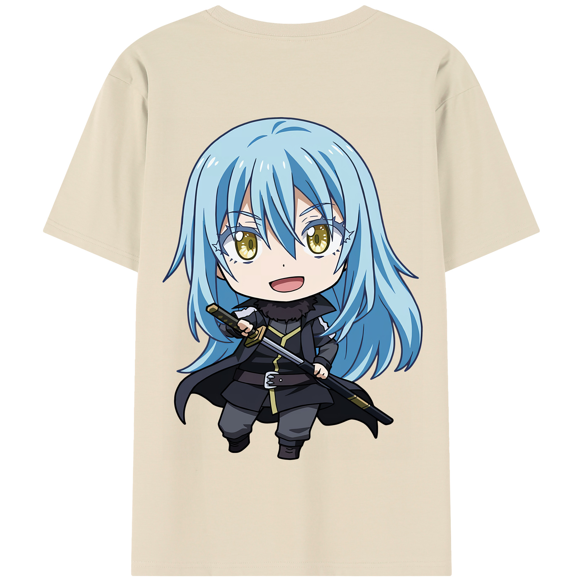 （画像用） 転スラ Regarding Reincarnated to Slime 綿100％半袖Tシャツ（背面プリント）