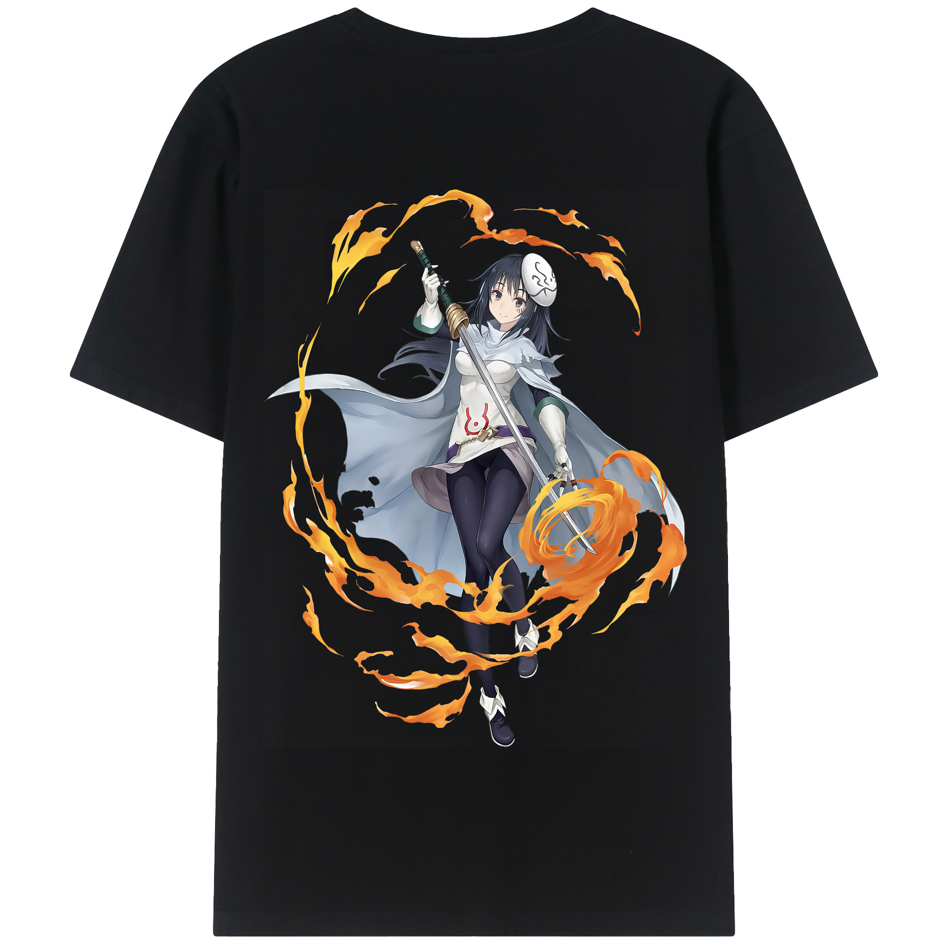 （画像用） 転スラ Regarding Reincarnated to Slime 綿100％半袖Tシャツ（背面プリント）