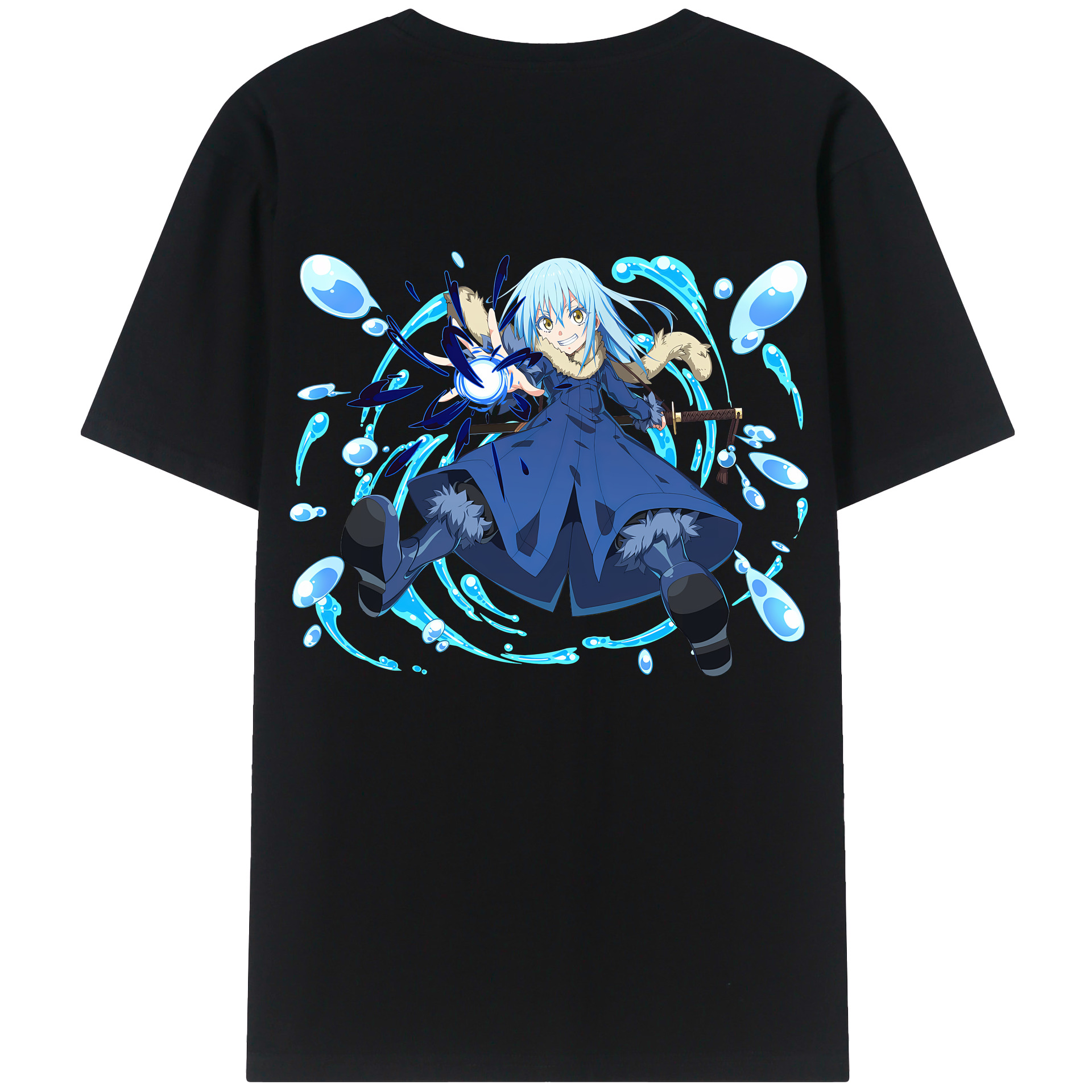 （画像用） 転スラ Regarding Reincarnated to Slime 綿100％半袖Tシャツ（背面プリント）