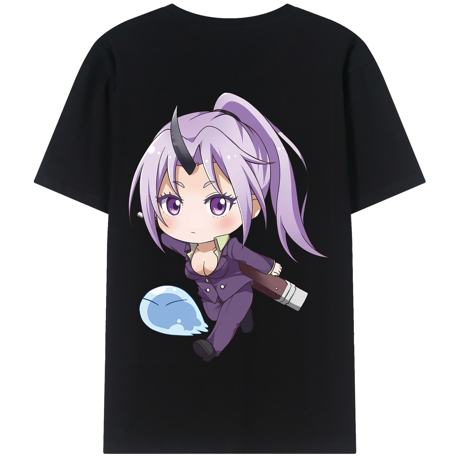 （画像用） 転スラ Regarding Reincarnated to Slime 綿100％半袖Tシャツ（背面プリント）