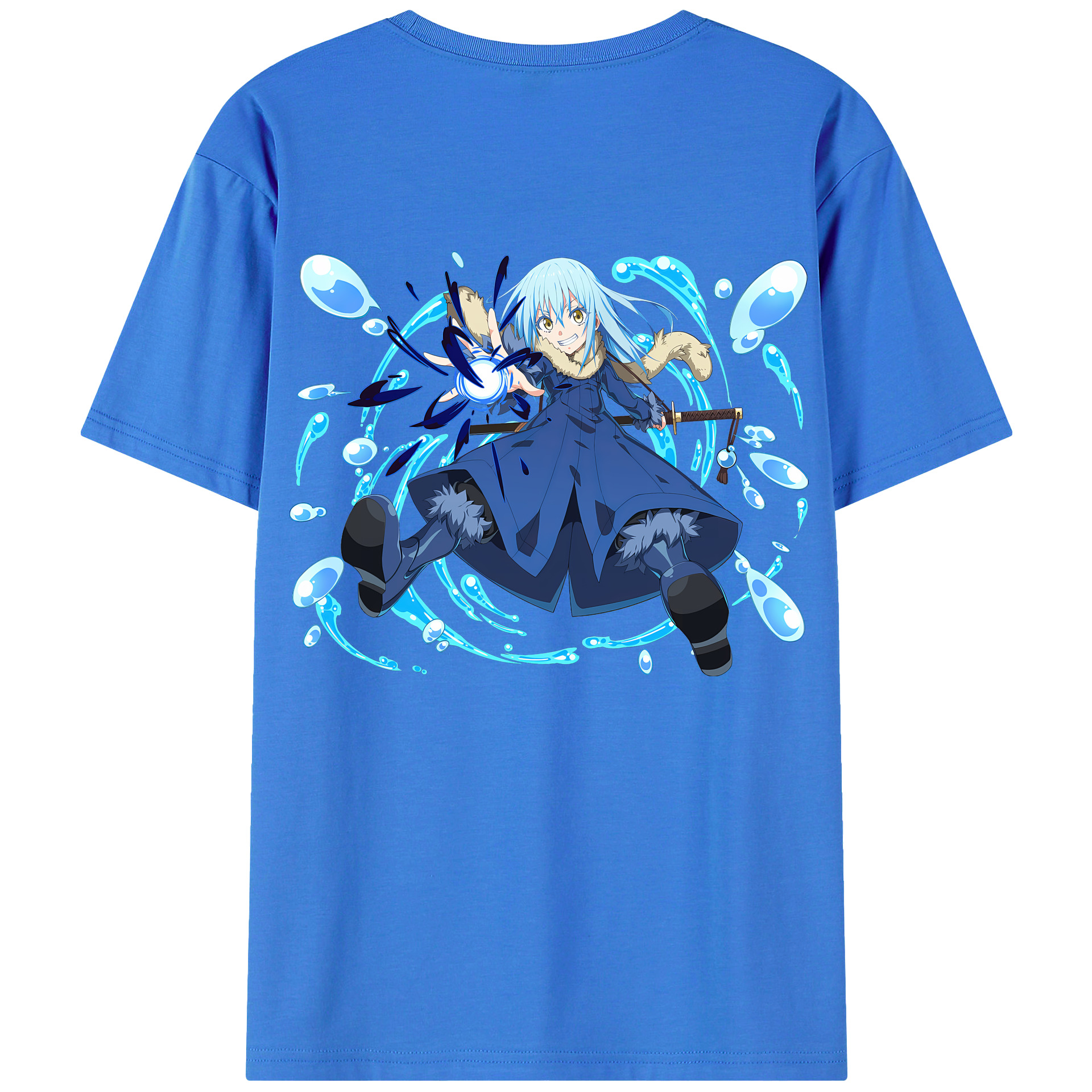 （画像用） 転スラ Regarding Reincarnated to Slime 綿100％半袖Tシャツ（背面プリント）